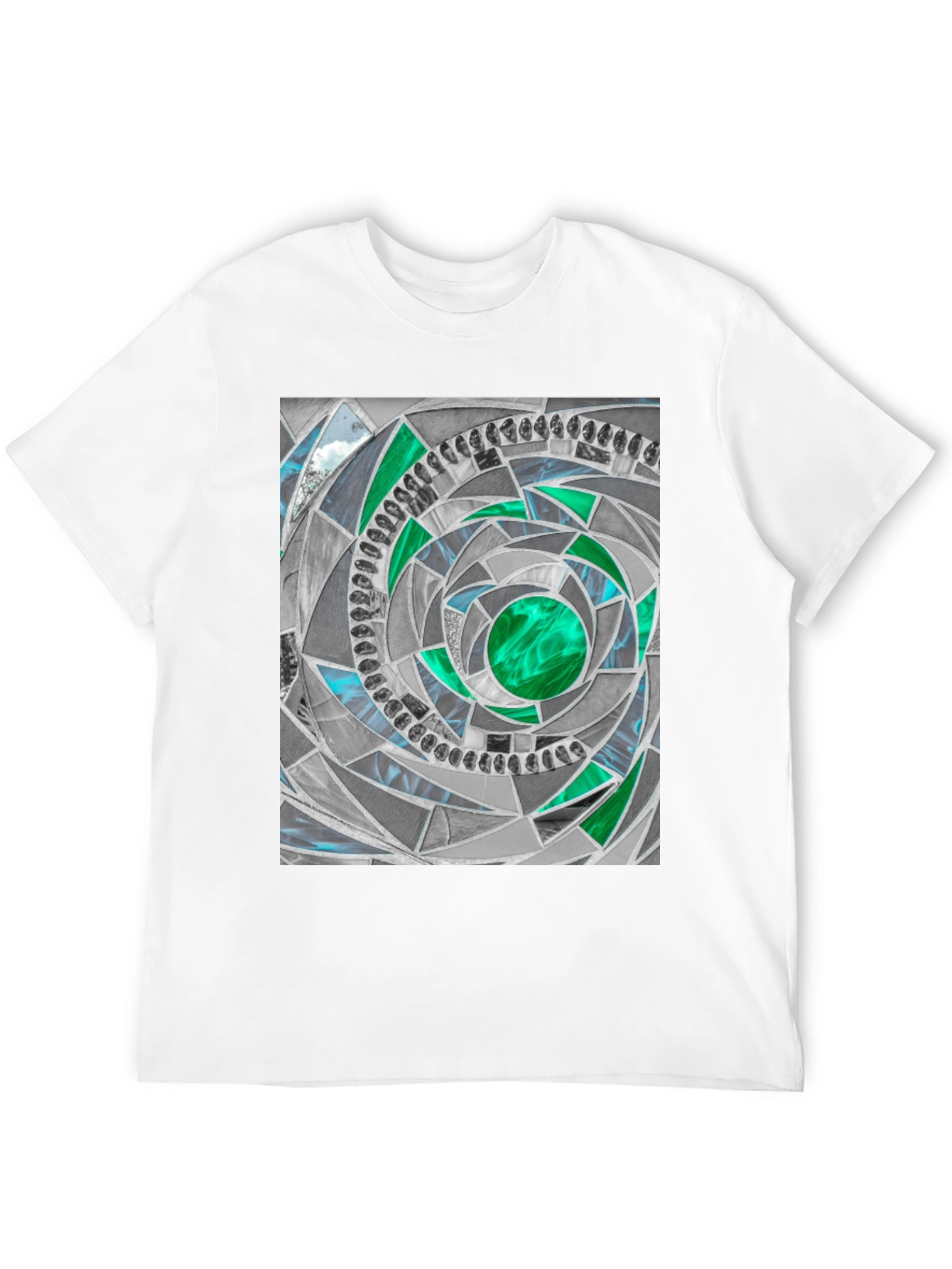 Geometric Mosaic T-Shirt - Abstract Art Tee
