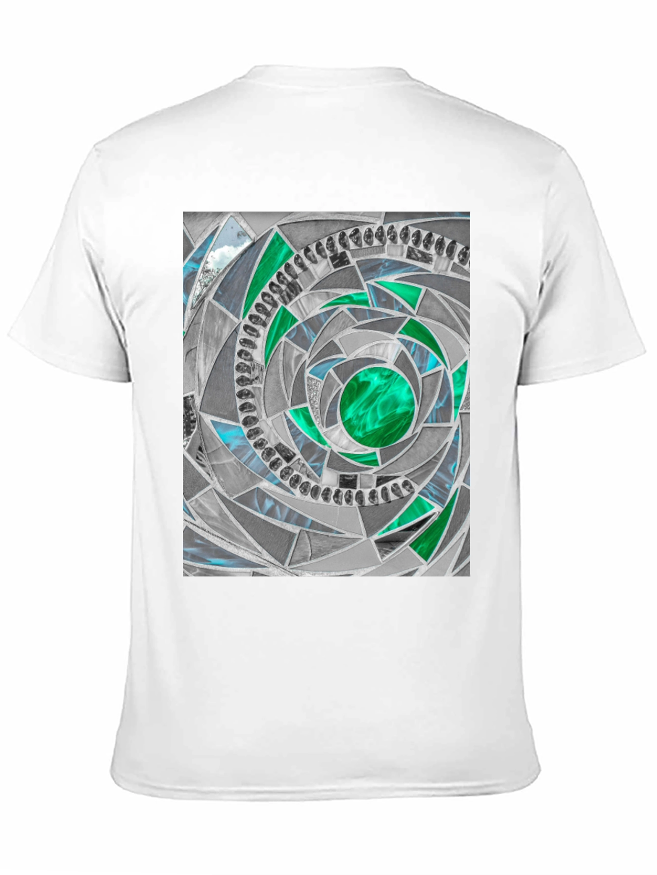 Geometric Mosaic T-Shirt - Abstract Art Tee