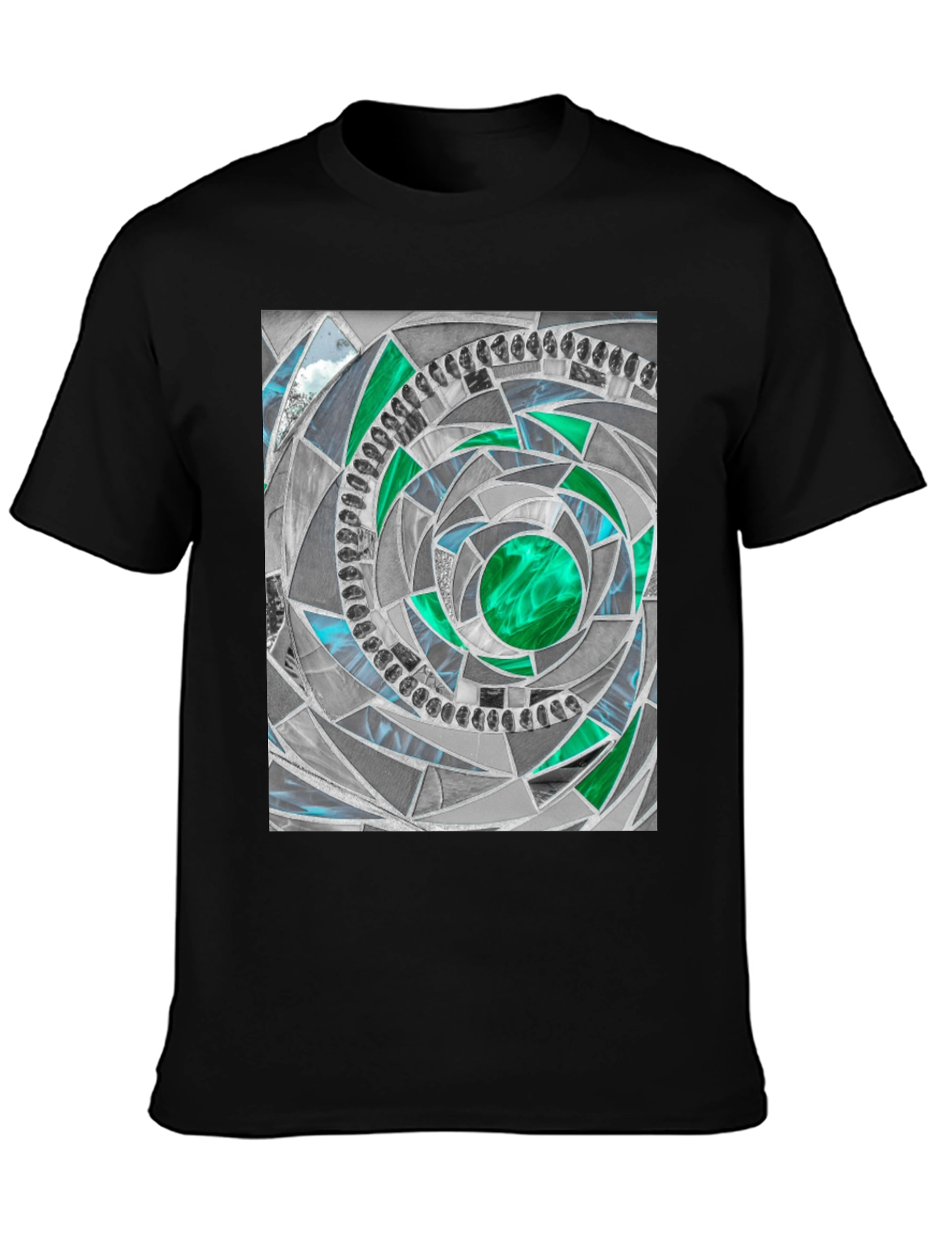 Geometric Mosaic T-Shirt - Abstract Art Tee