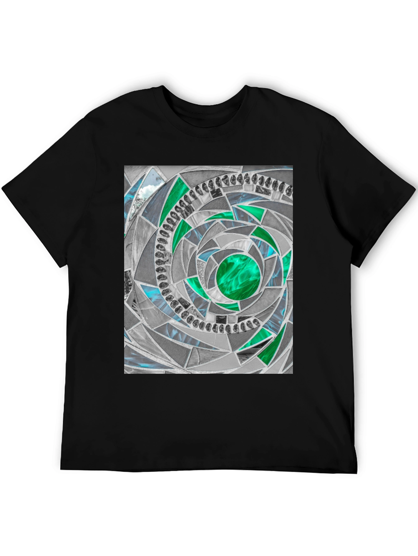 Geometric Mosaic T-Shirt - Abstract Art Tee
