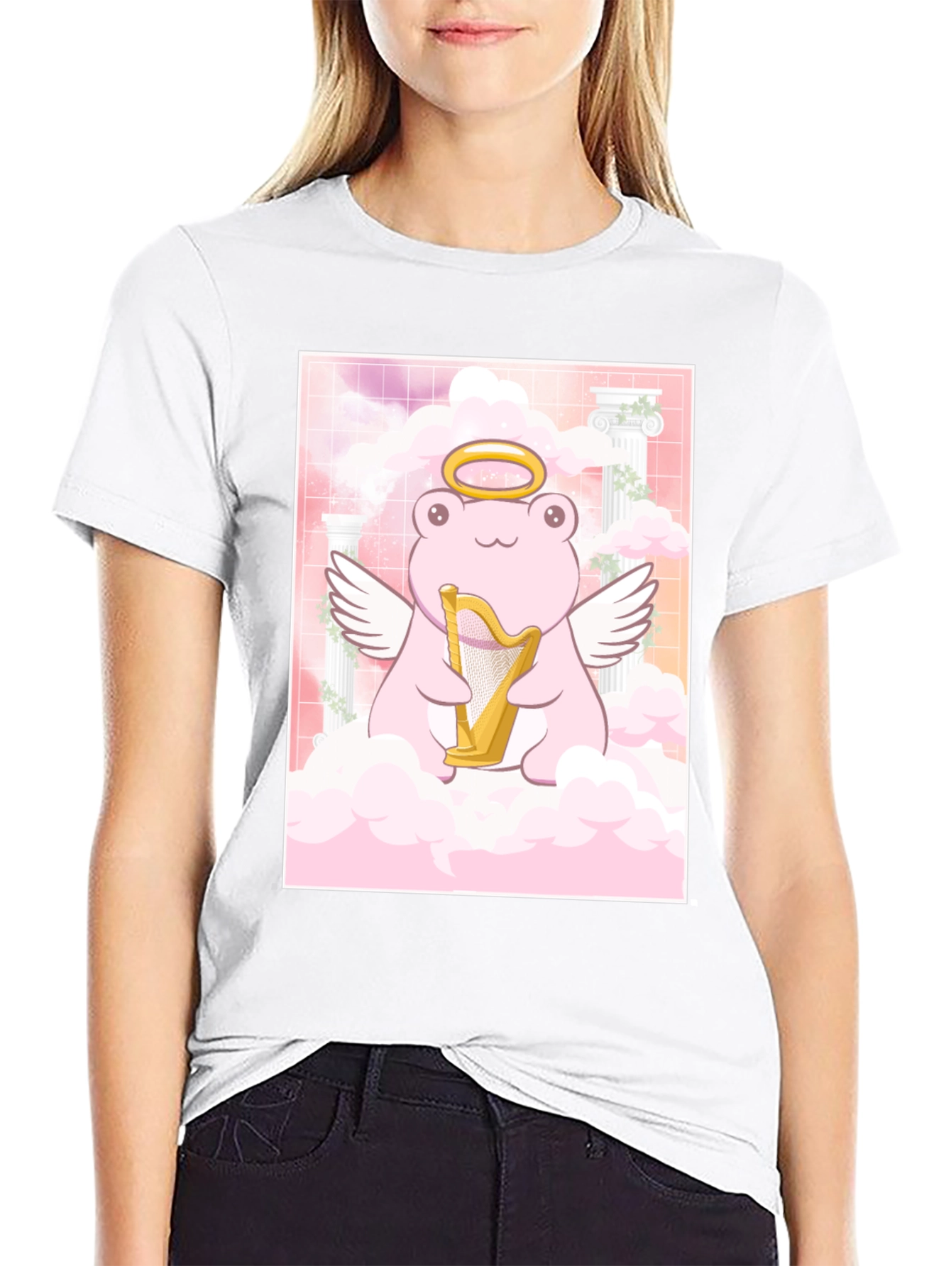 Angel Frog Cartoon T-Shirt