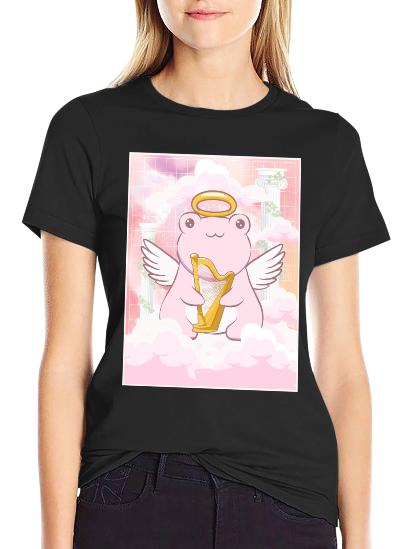 Angel Frog Cartoon T-Shirt