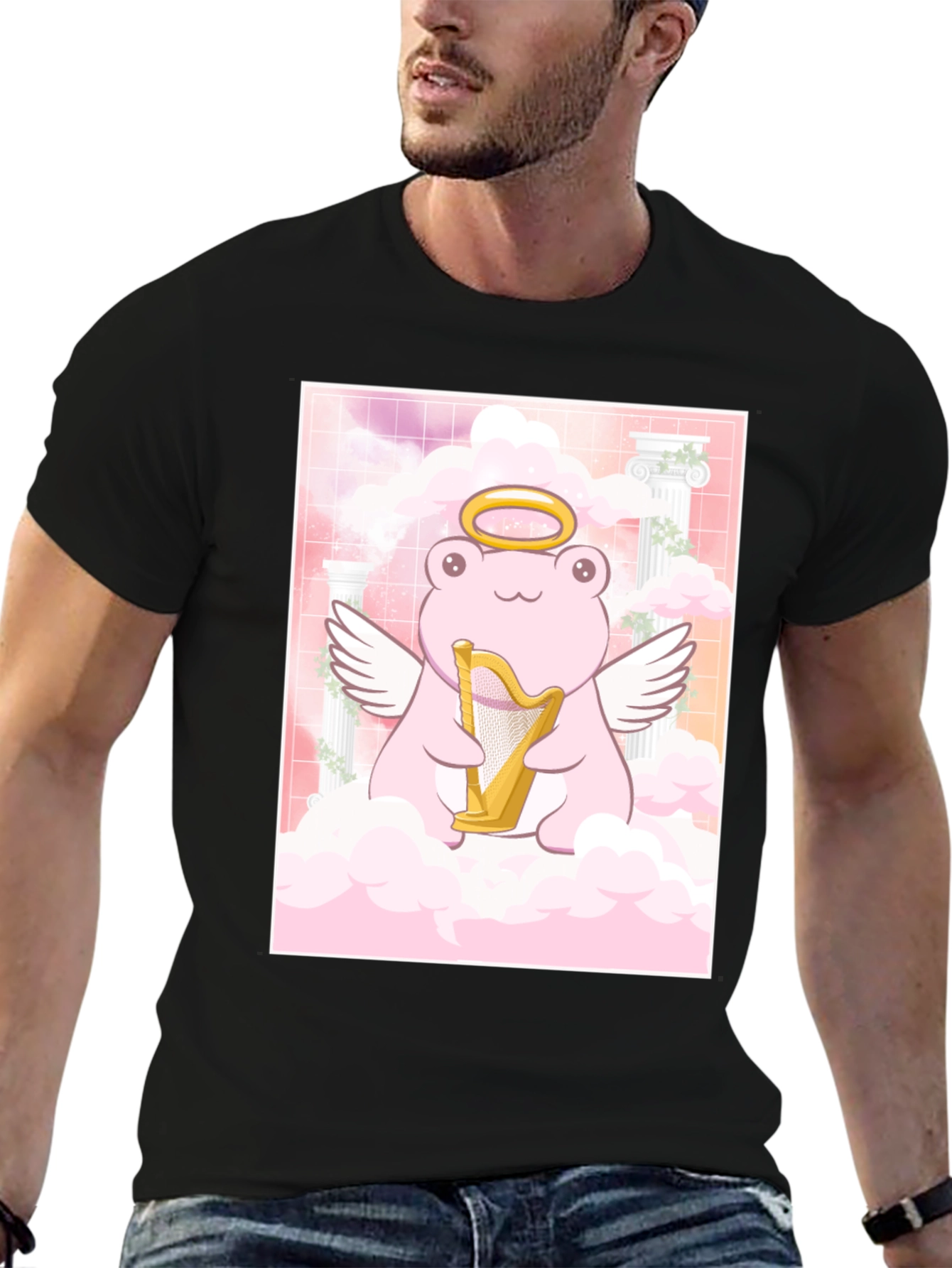 Angel Frog Cartoon T-Shirt