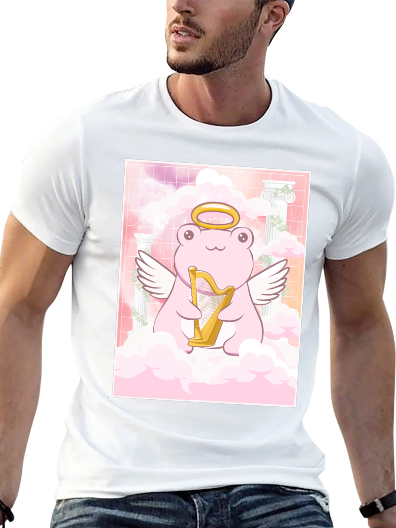 Angel Frog Cartoon T-Shirt