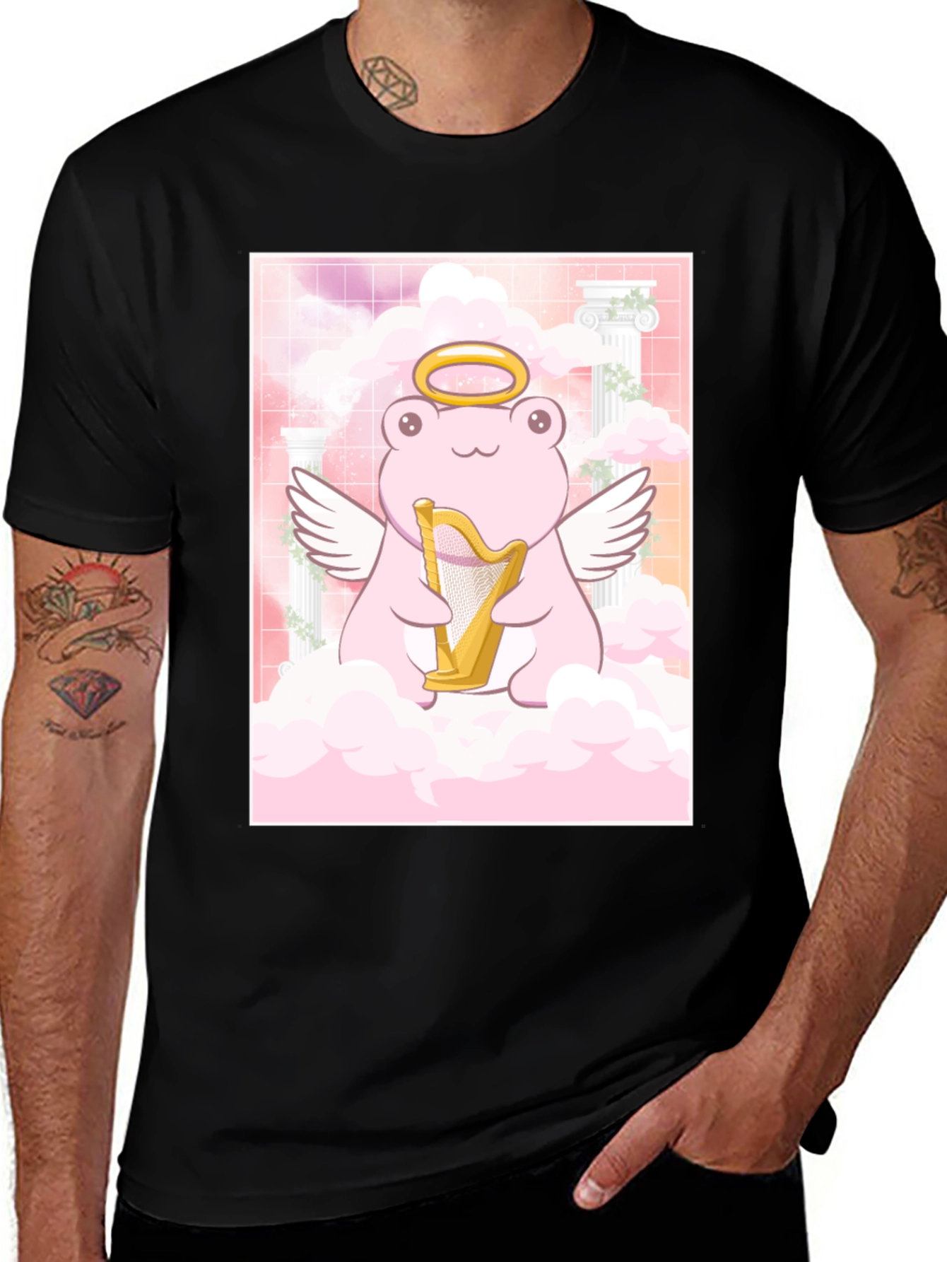 Angel Frog Cartoon T-Shirt