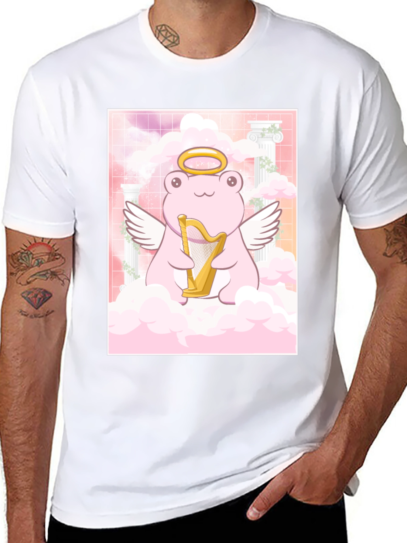 Angel Frog Cartoon T-Shirt