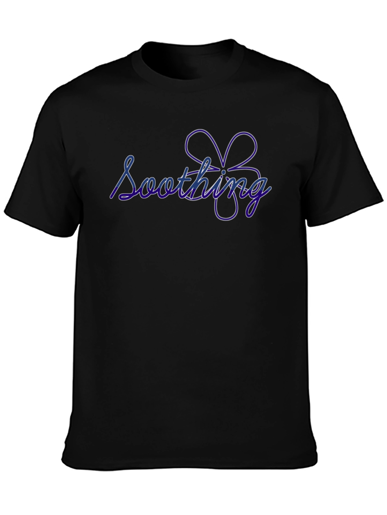 Soothing Flower Graphic Black T-Shirt