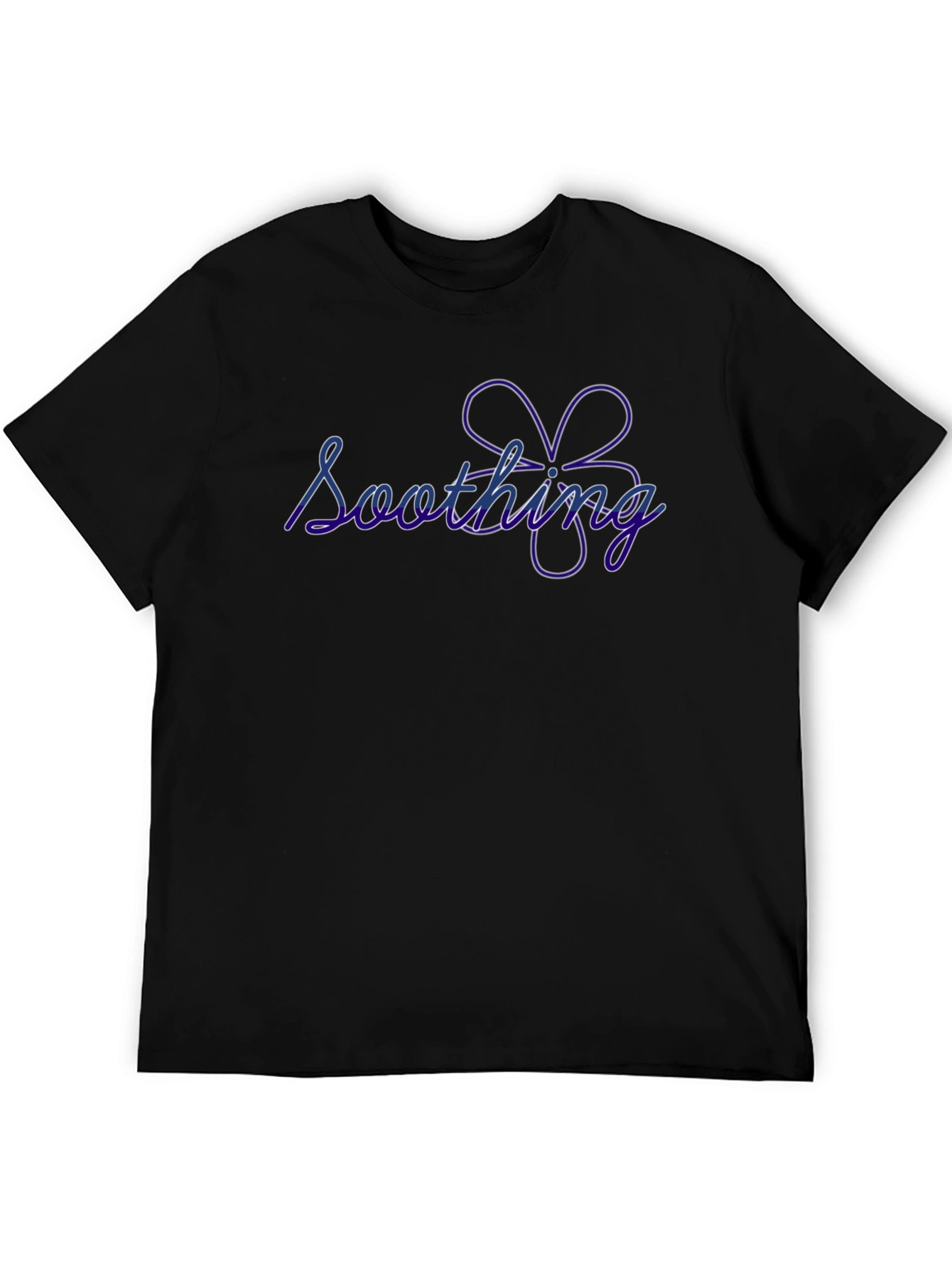 Soothing Flower Graphic Black T-Shirt