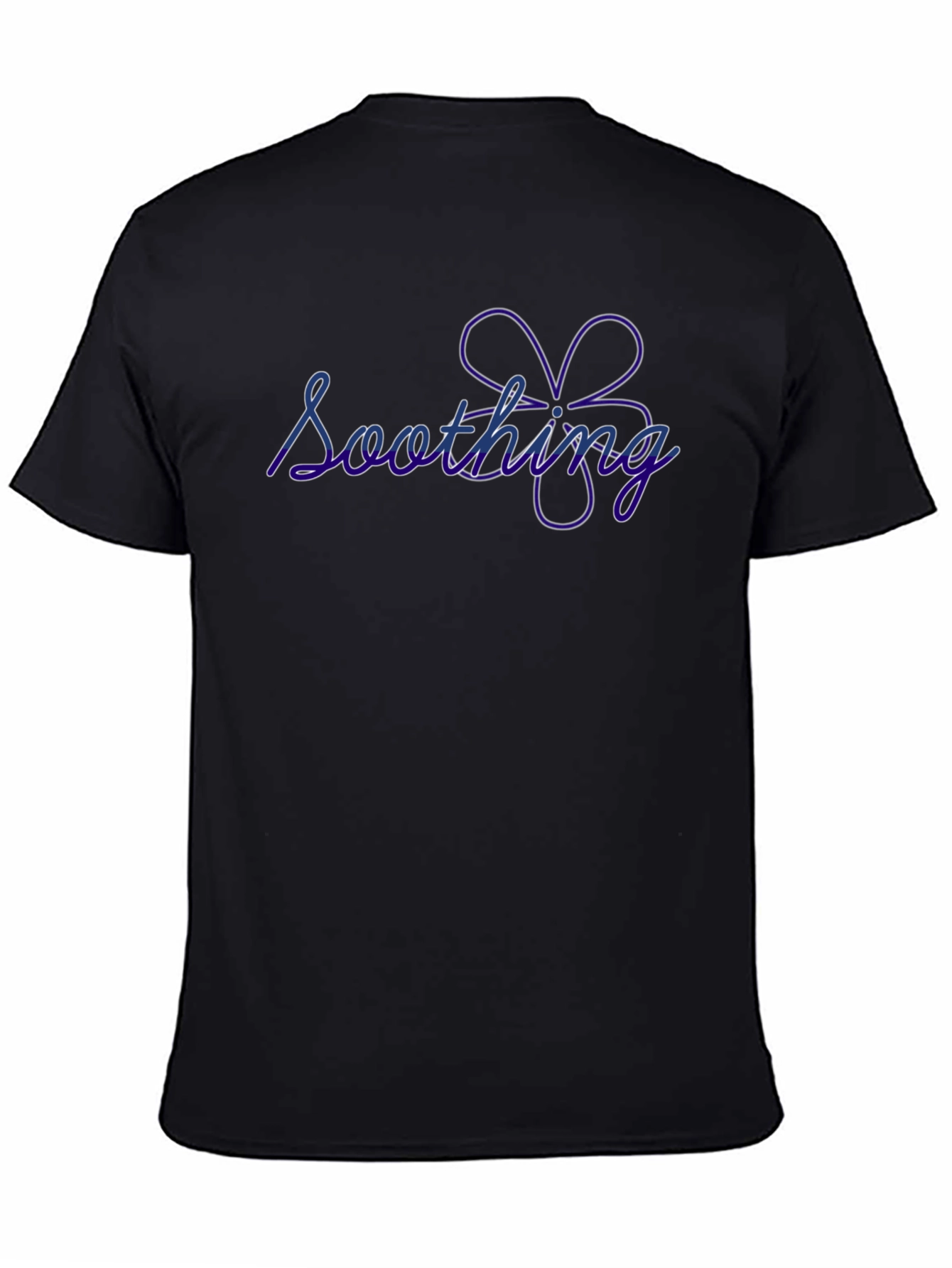 Soothing Flower Graphic Black T-Shirt