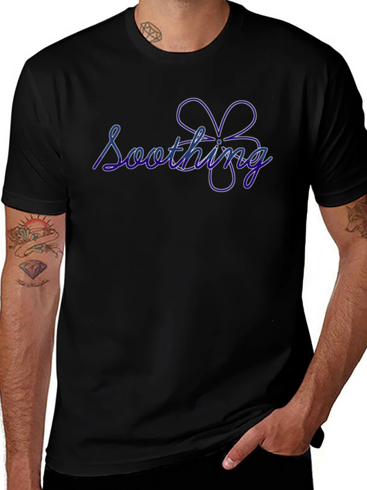 Soothing Flower Graphic Black T-Shirt