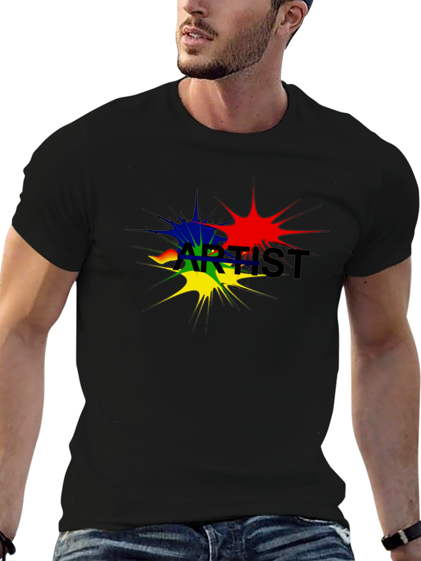 Artist Splatter Black T-Shirt