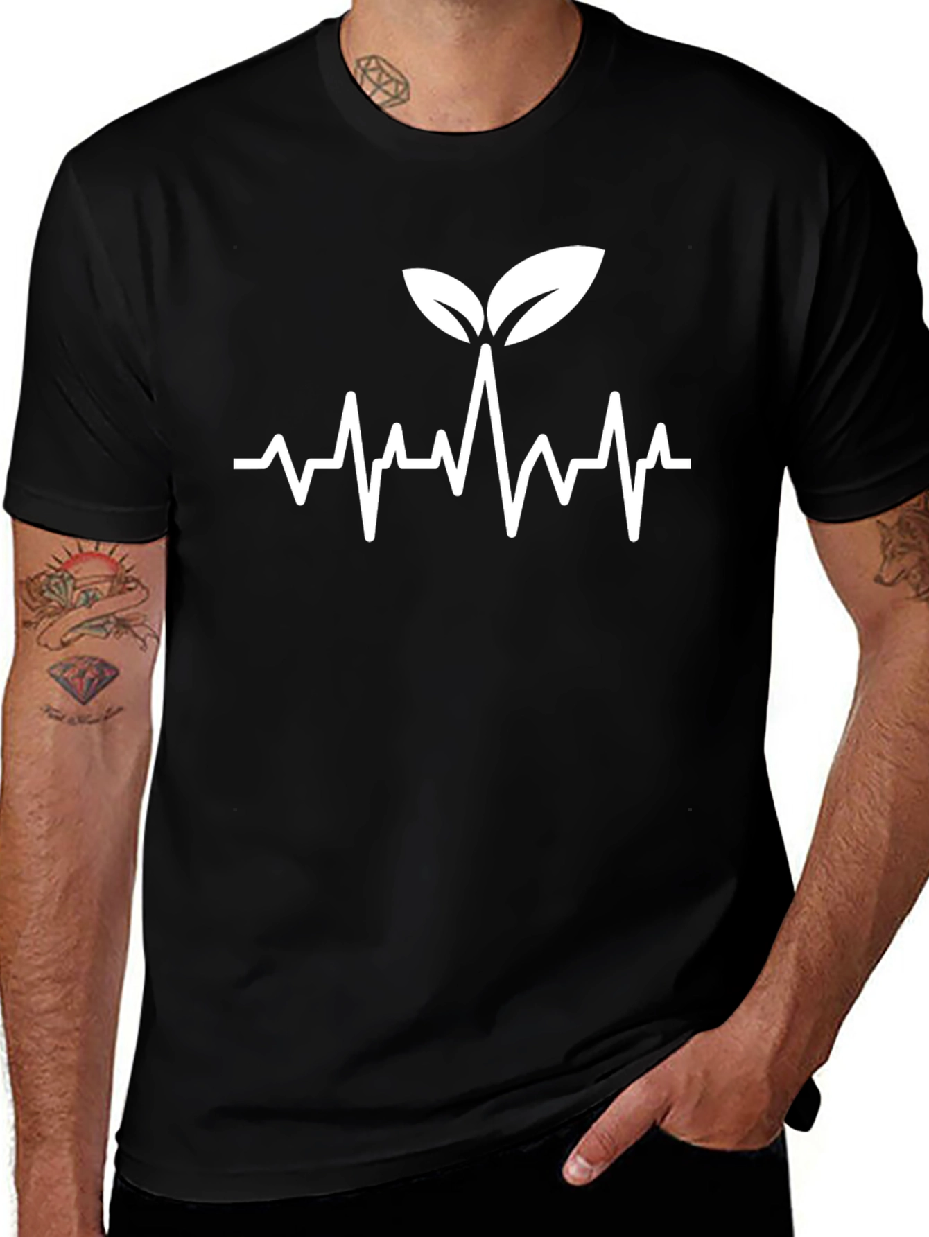 Natures Pulse T-Shirt - Black Cotton Graphic Tee