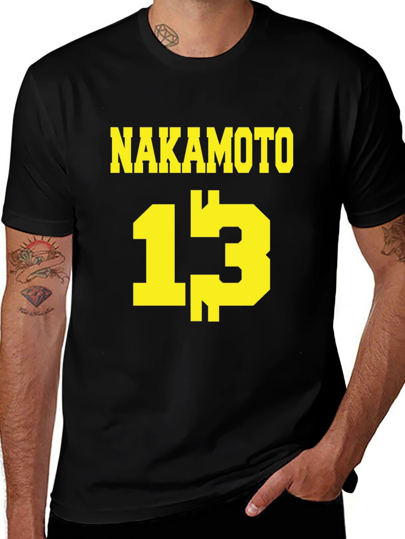 Nakamoto 13 T-Shirt - Black Crypto Tee