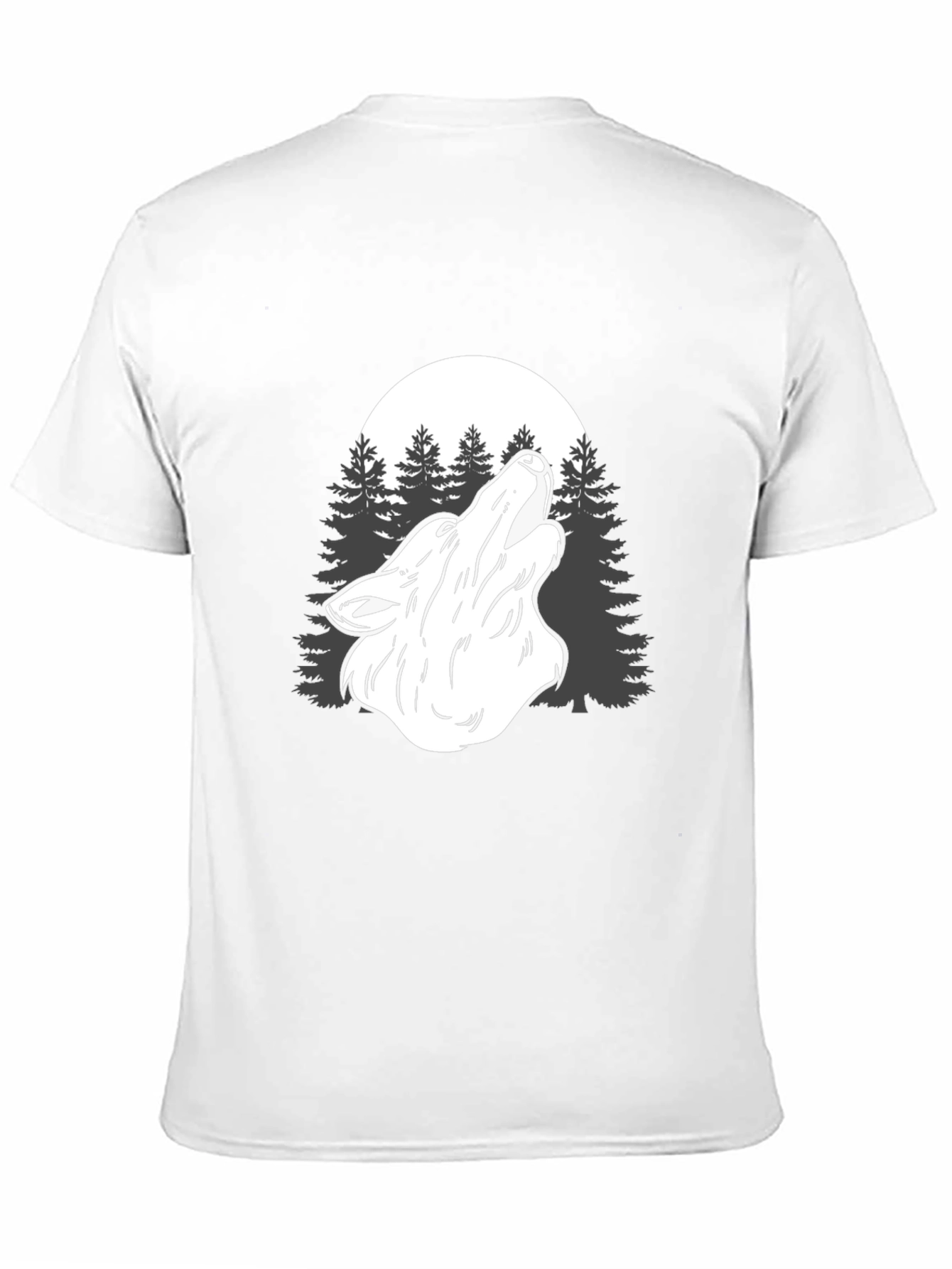Wolf Howl Moon Graphic T-Shirt - Mens Black Tee