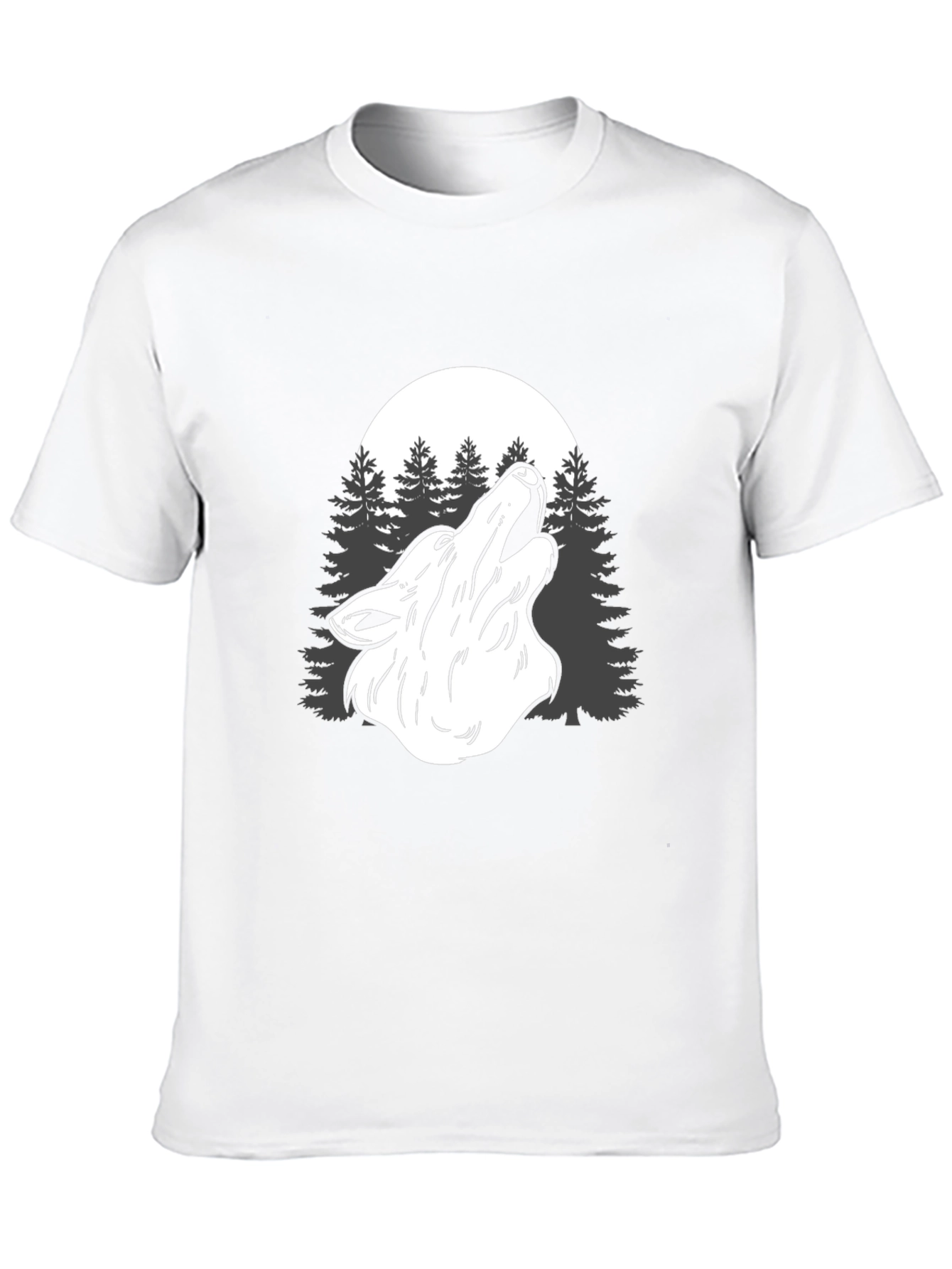 Wolf Howl Moon Graphic T-Shirt - Mens Black Tee