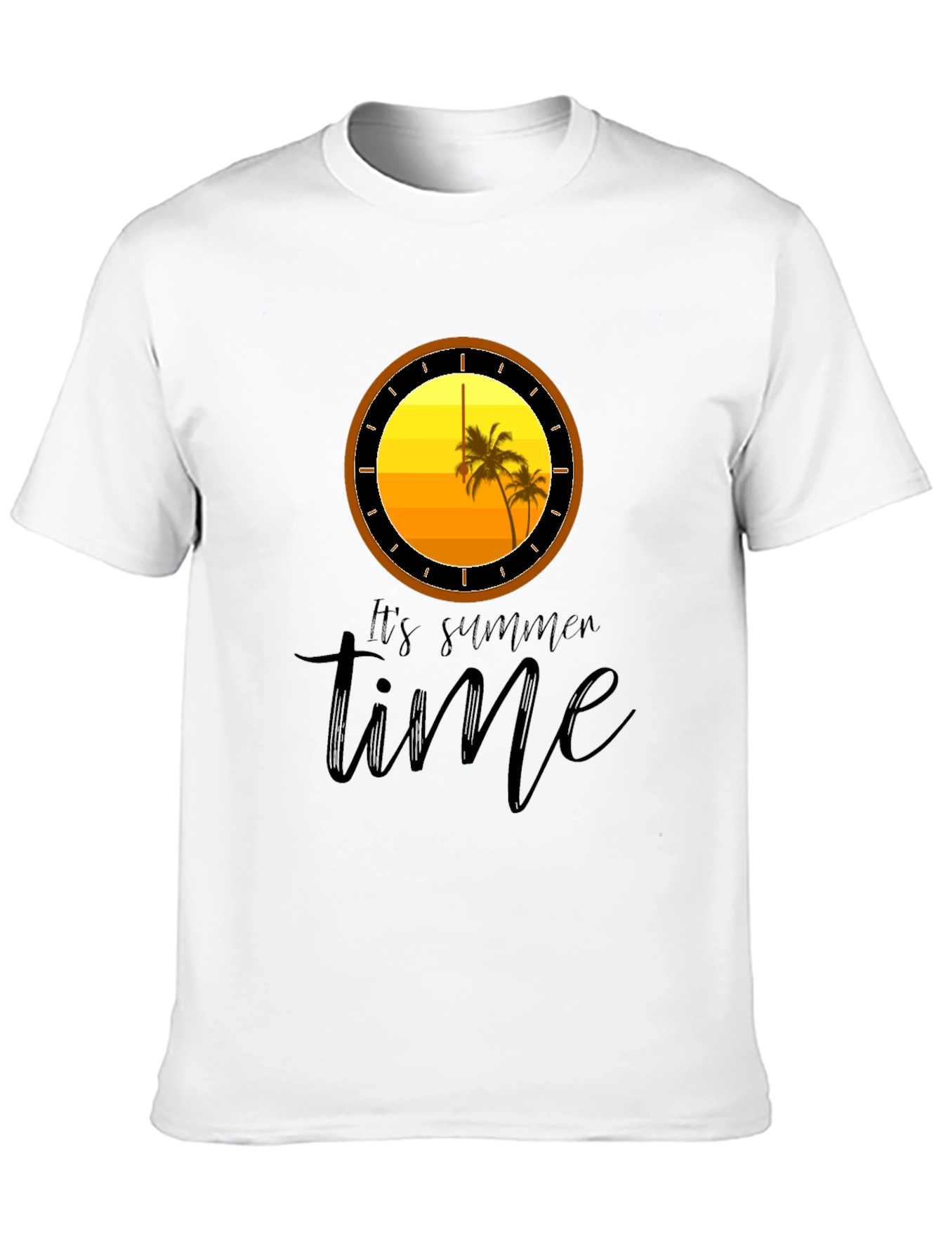 Its Summer Time Black Graphic T-Shirt