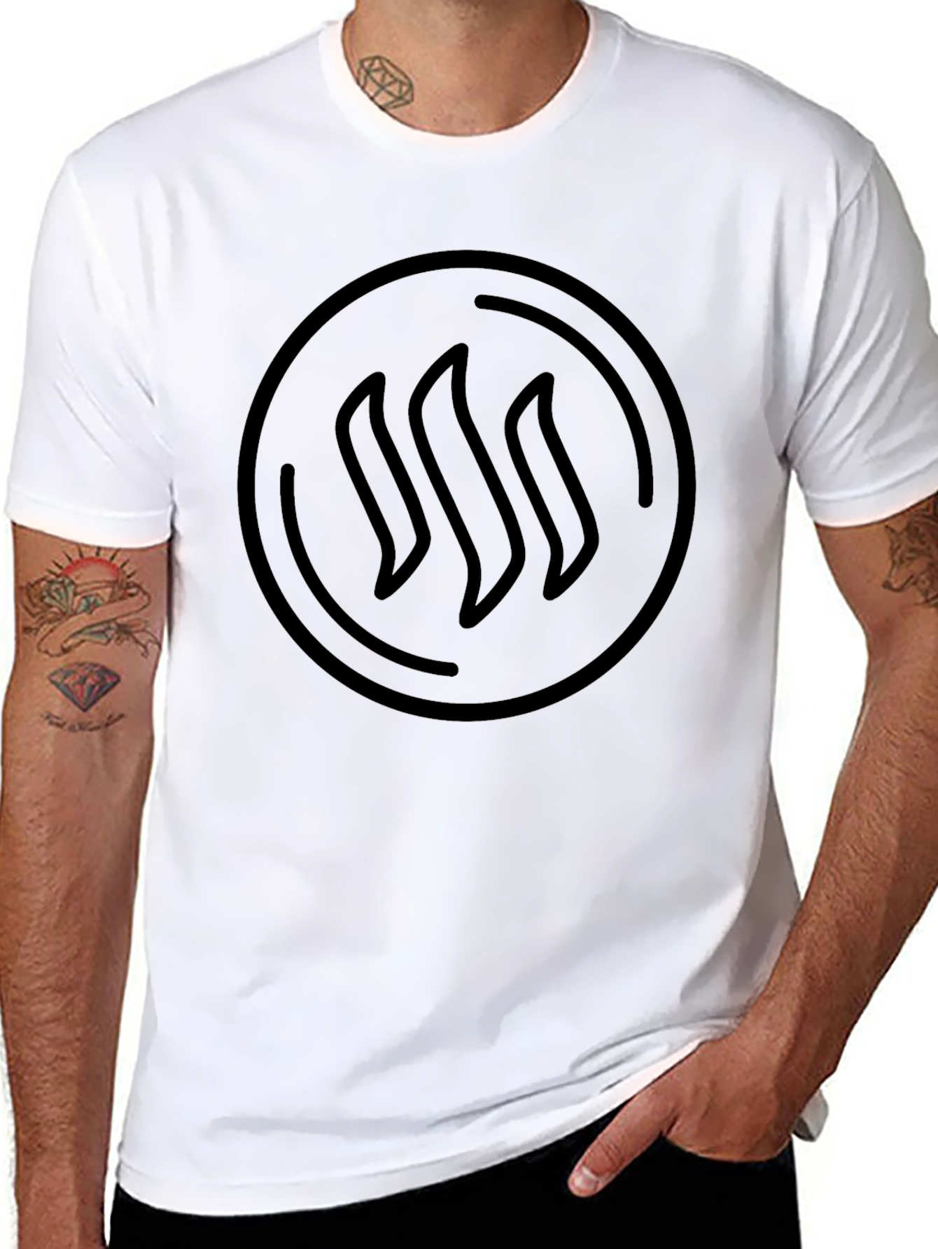 Modern Graphic Black T-Shirt