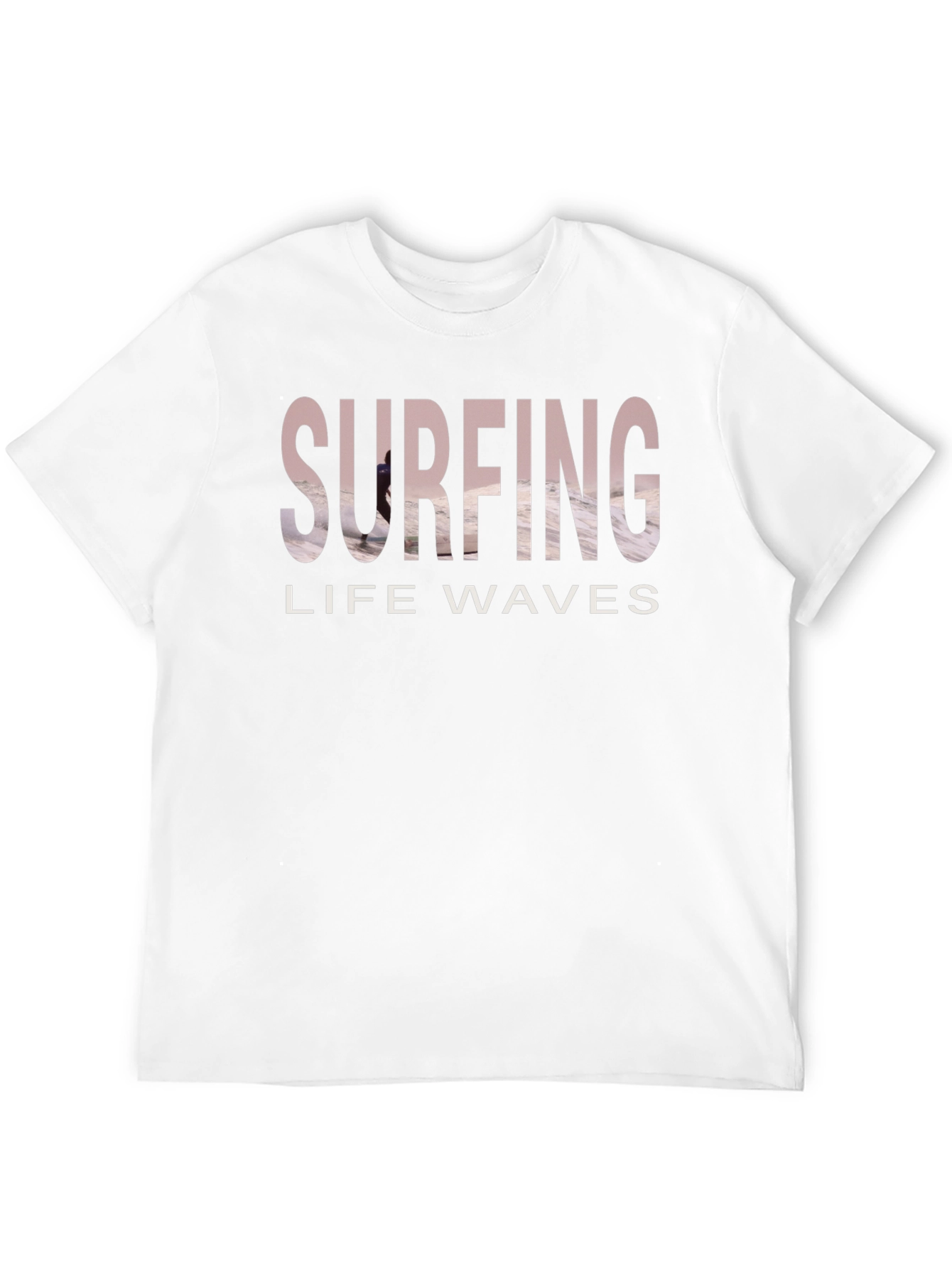 Surfing Life Waves Graphic Tee - Black