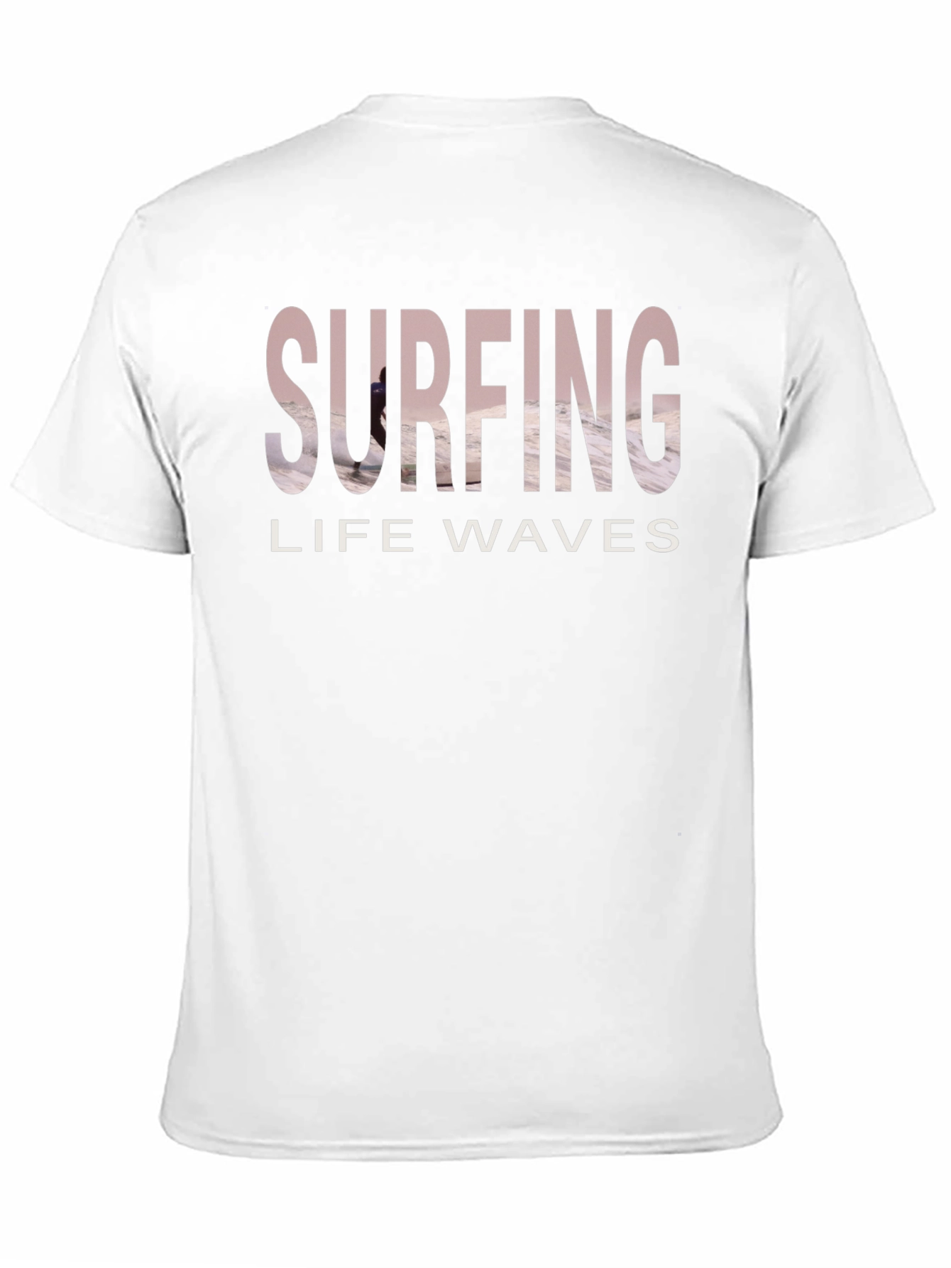 Surfing Life Waves Graphic Tee - Black