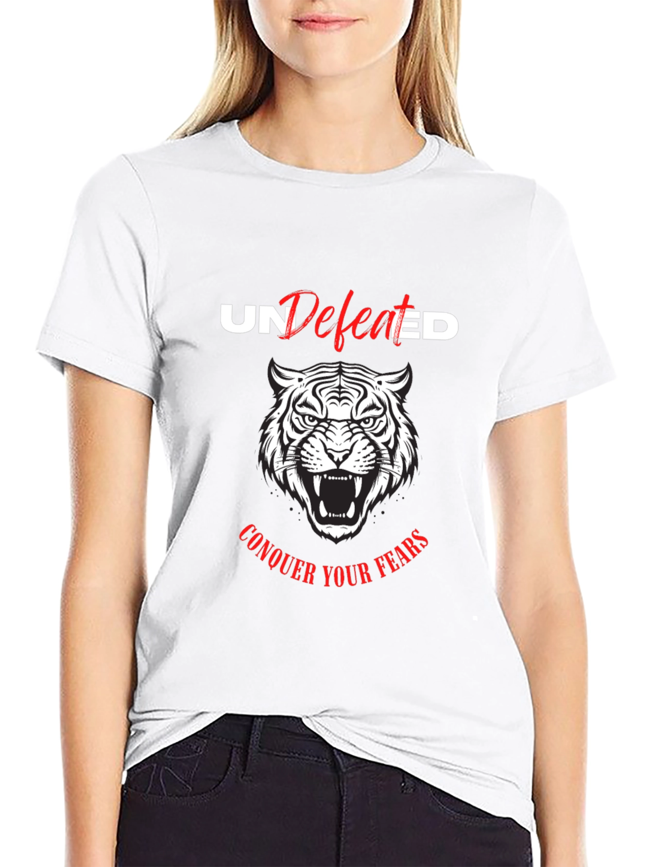 Undefeated Tiger Graphic Tee - Conquer Your Fears