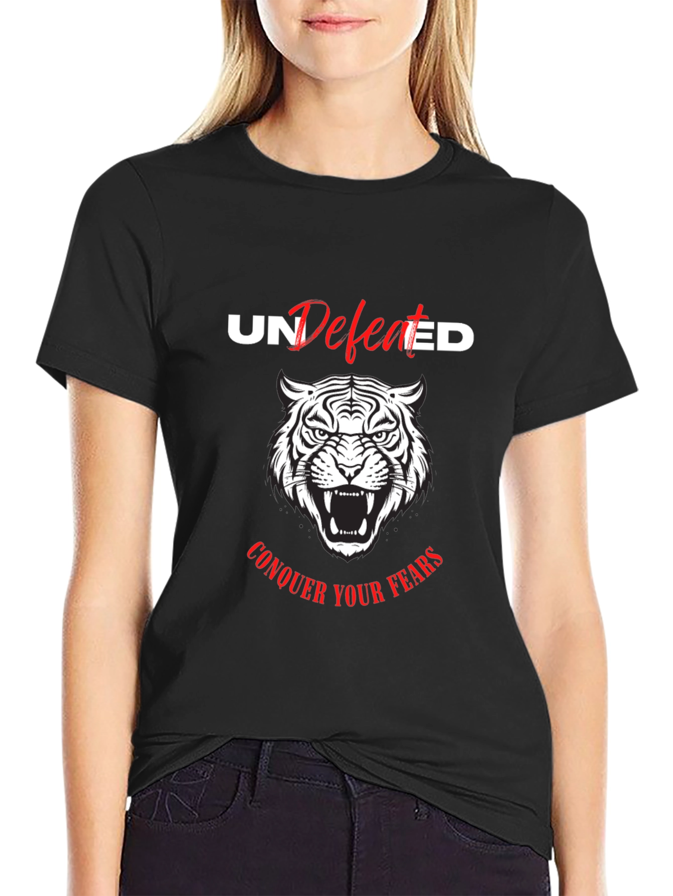 Undefeated Tiger Graphic Tee - Conquer Your Fears