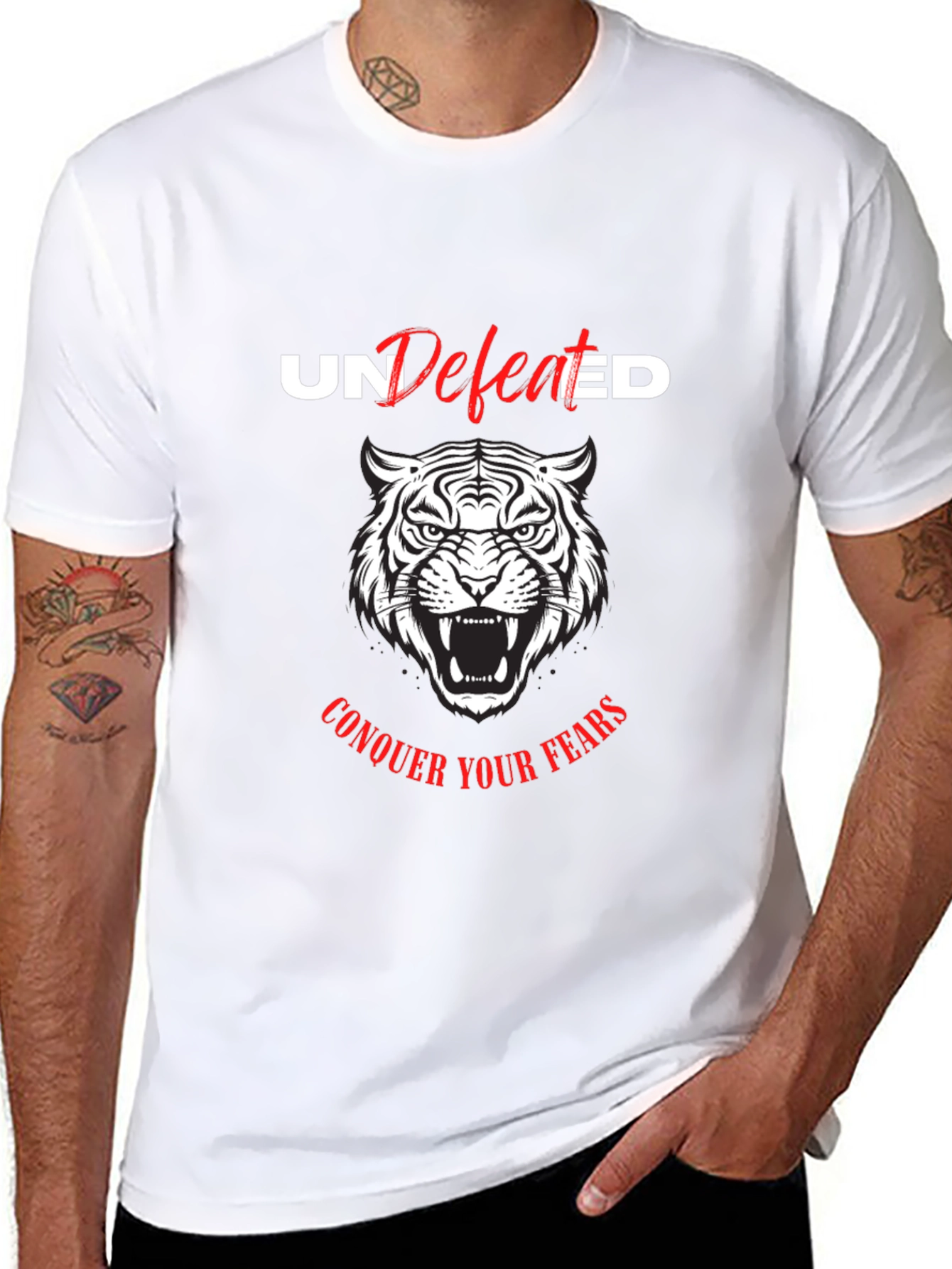 Undefeated Tiger Graphic Tee - Conquer Your Fears