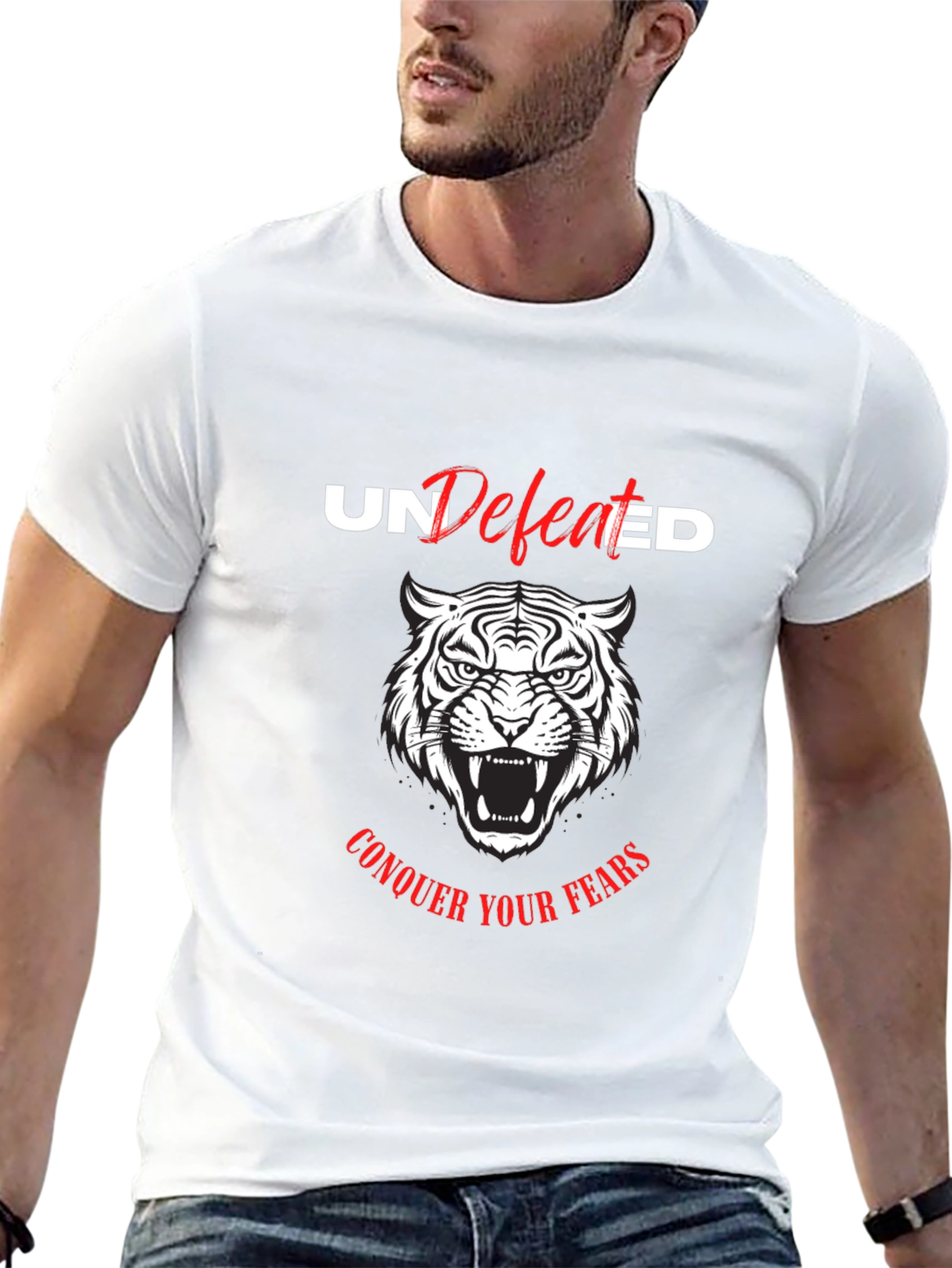 Undefeated Tiger Graphic Tee - Conquer Your Fears