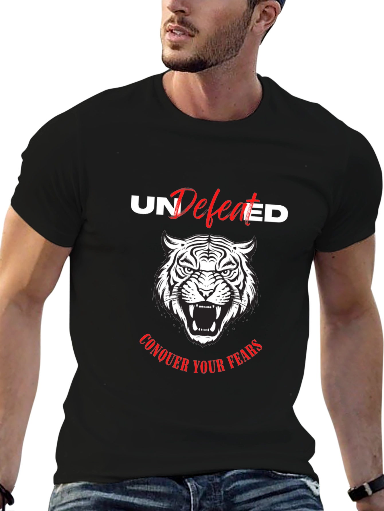 Undefeated Tiger Graphic Tee - Conquer Your Fears