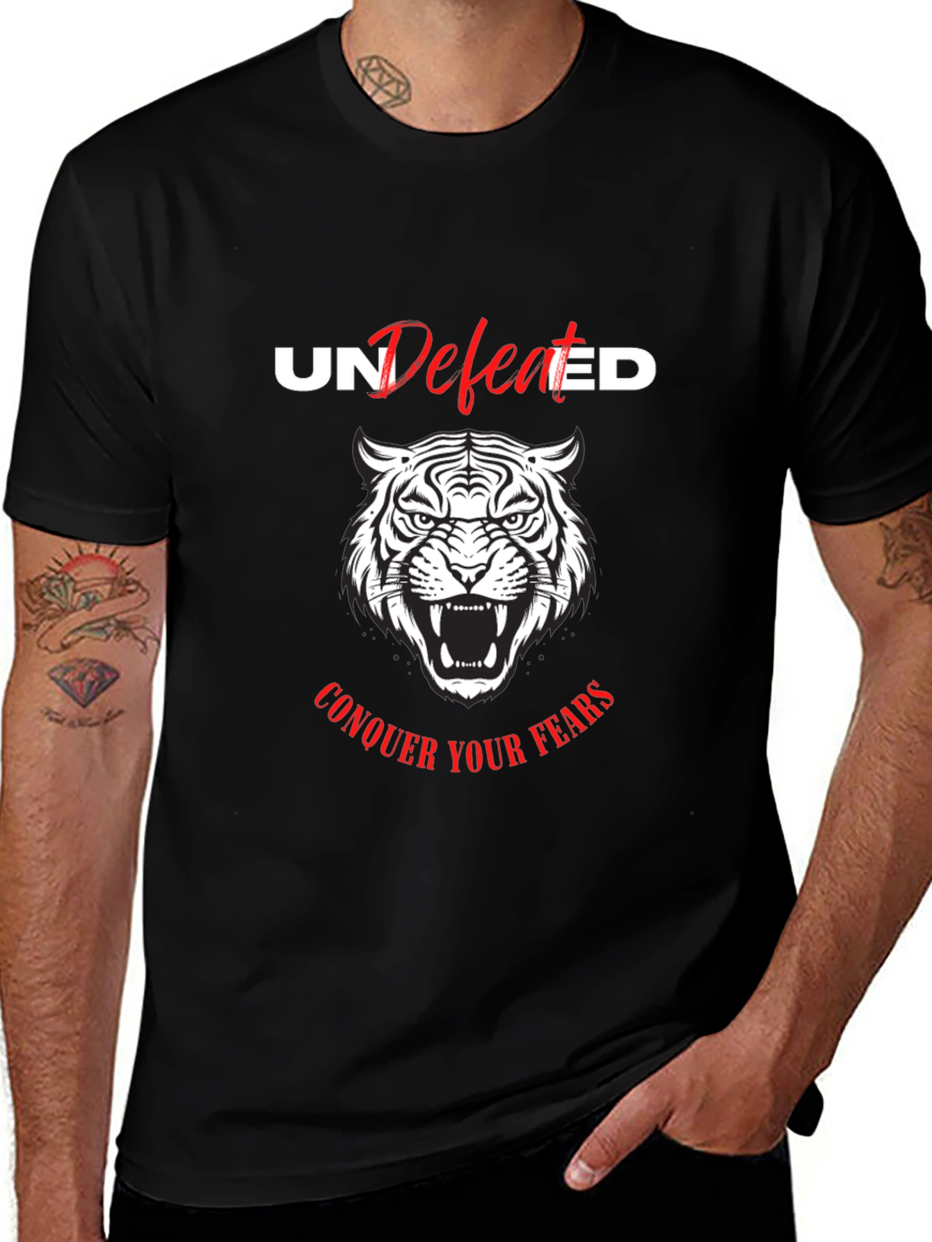Undefeated Tiger Graphic Tee - Conquer Your Fears