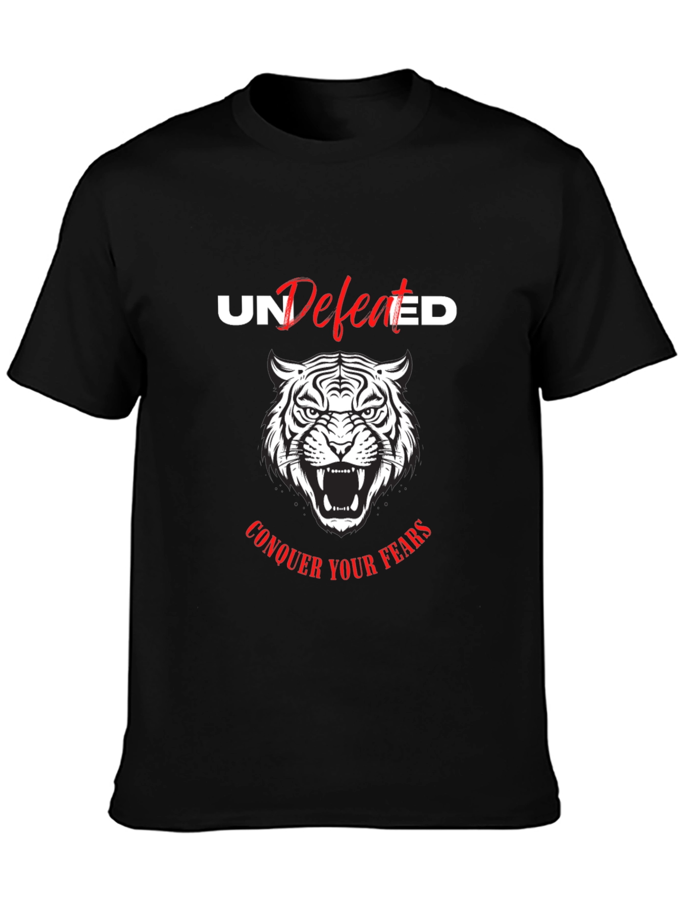 Undefeated Tiger Graphic Tee - Conquer Your Fears
