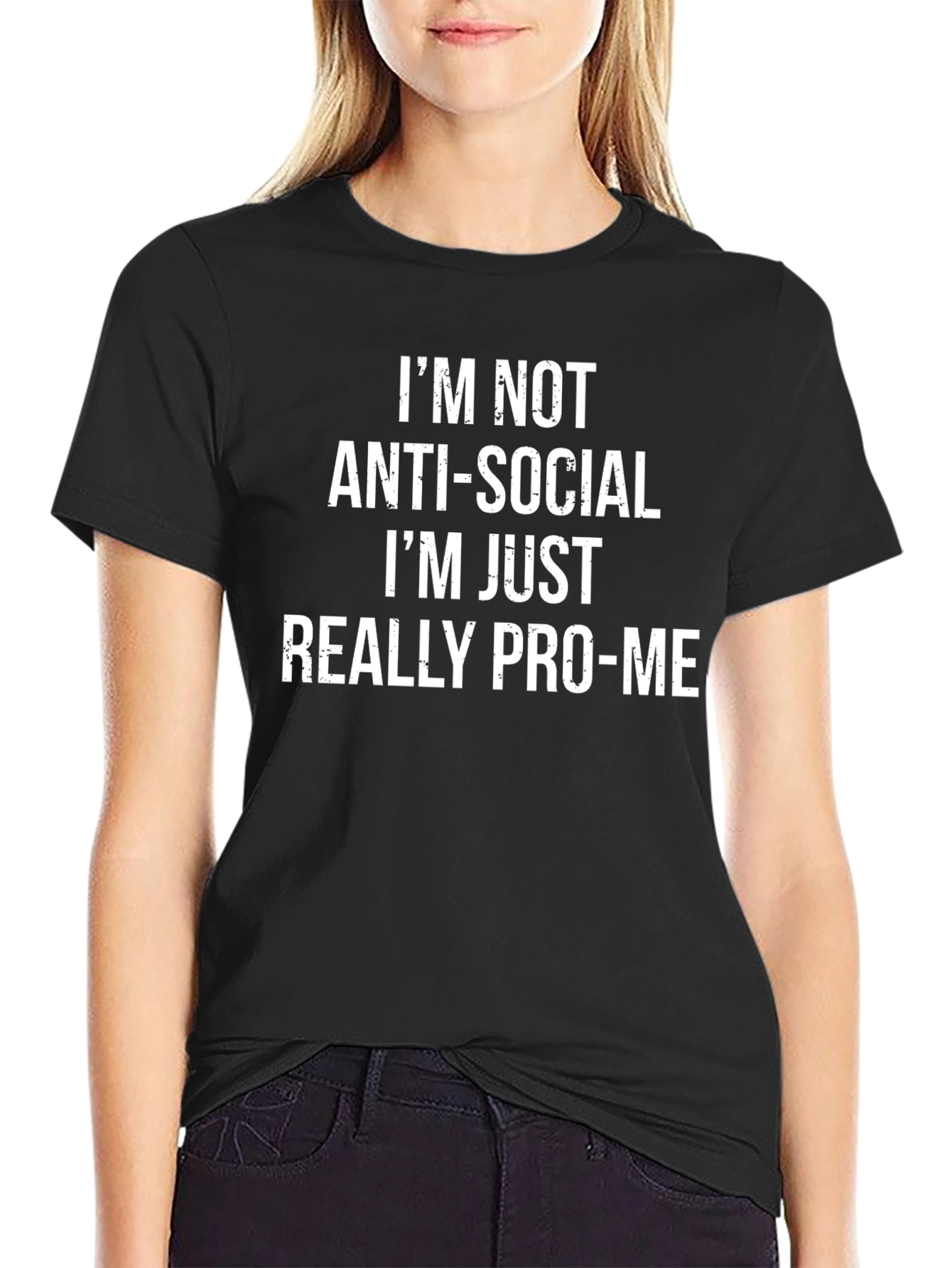 Pro-Me Slogan Tee - Anti-Social Humor T-Shirt
