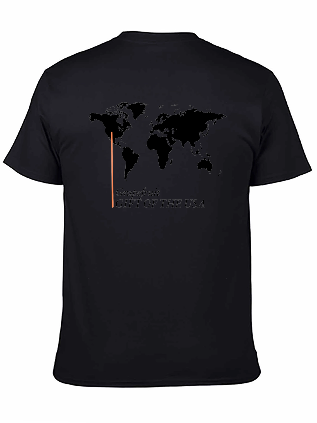 Grapefruit USA T-Shirt - World Map Design