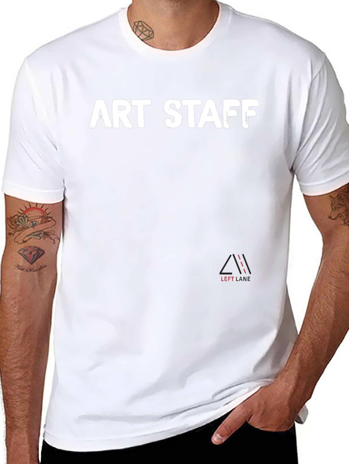 Art Staff Black Crew Neck T-Shirt
