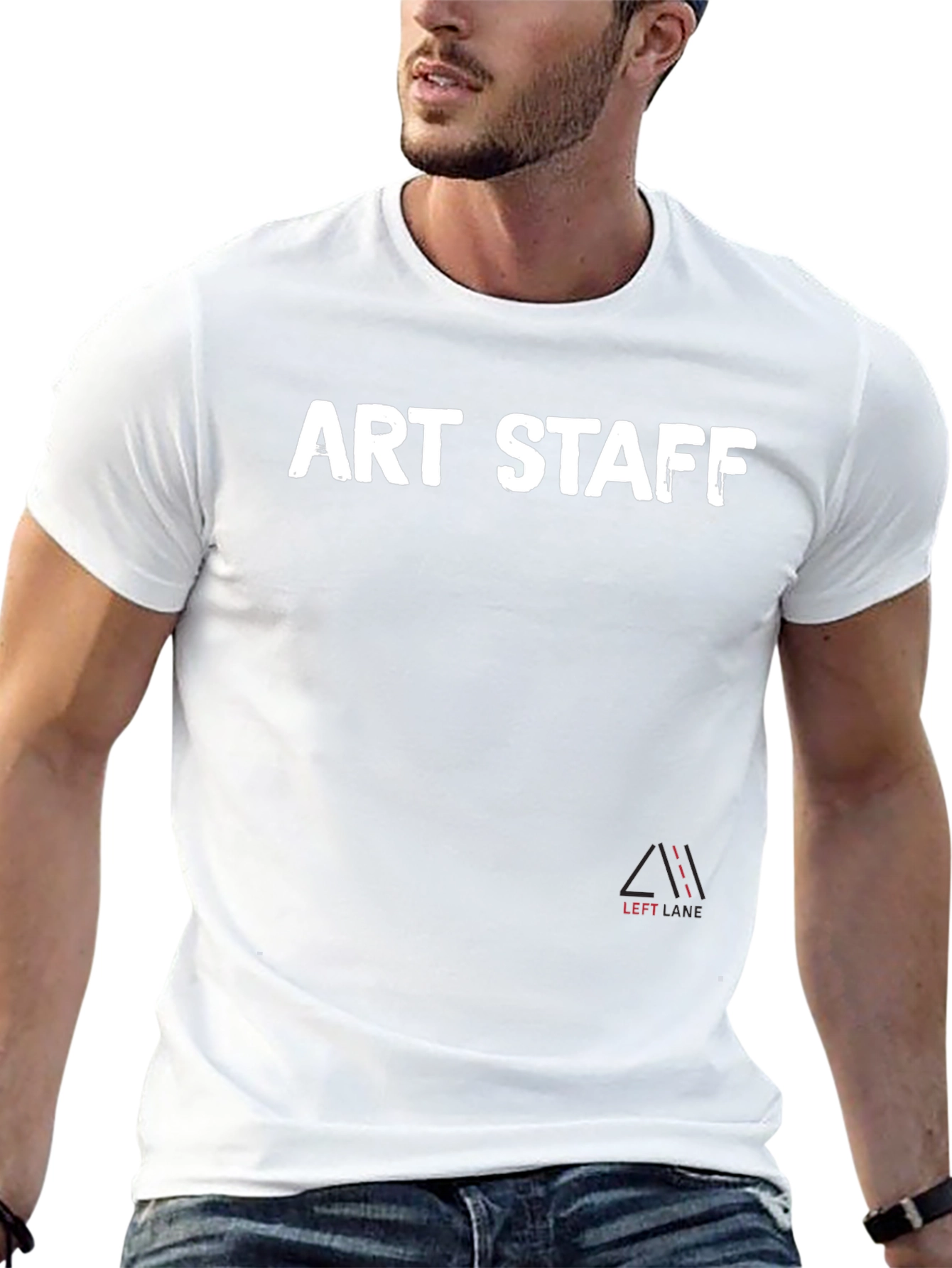 Art Staff Black Crew Neck T-Shirt