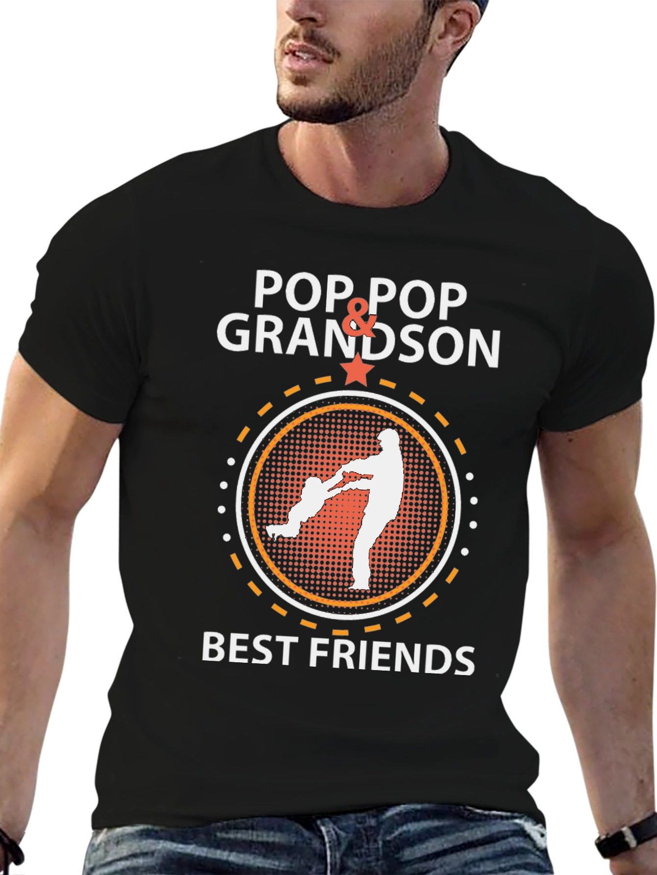 Pop Pop & Grandson Best Friends Graphic Tee