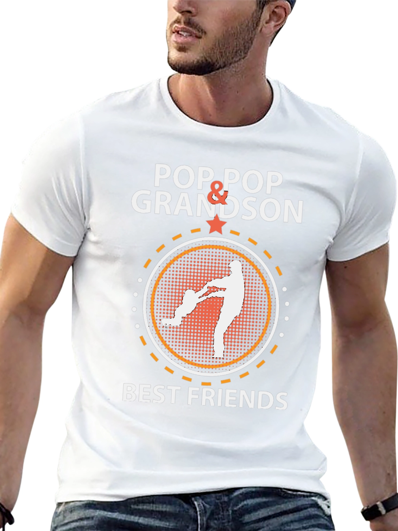 Pop Pop & Grandson Best Friends Graphic Tee