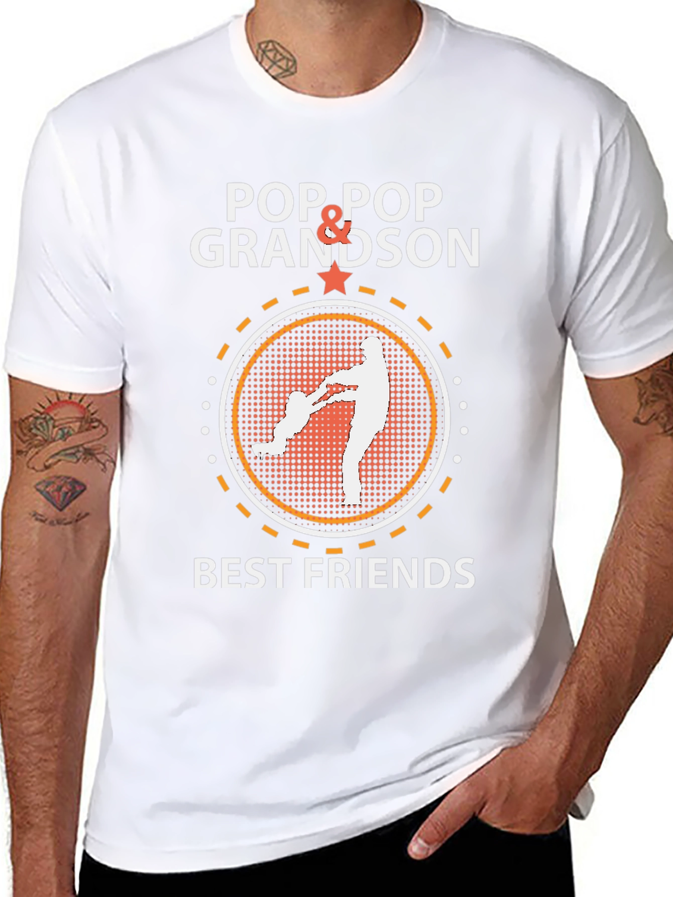 Pop Pop & Grandson Best Friends Graphic Tee