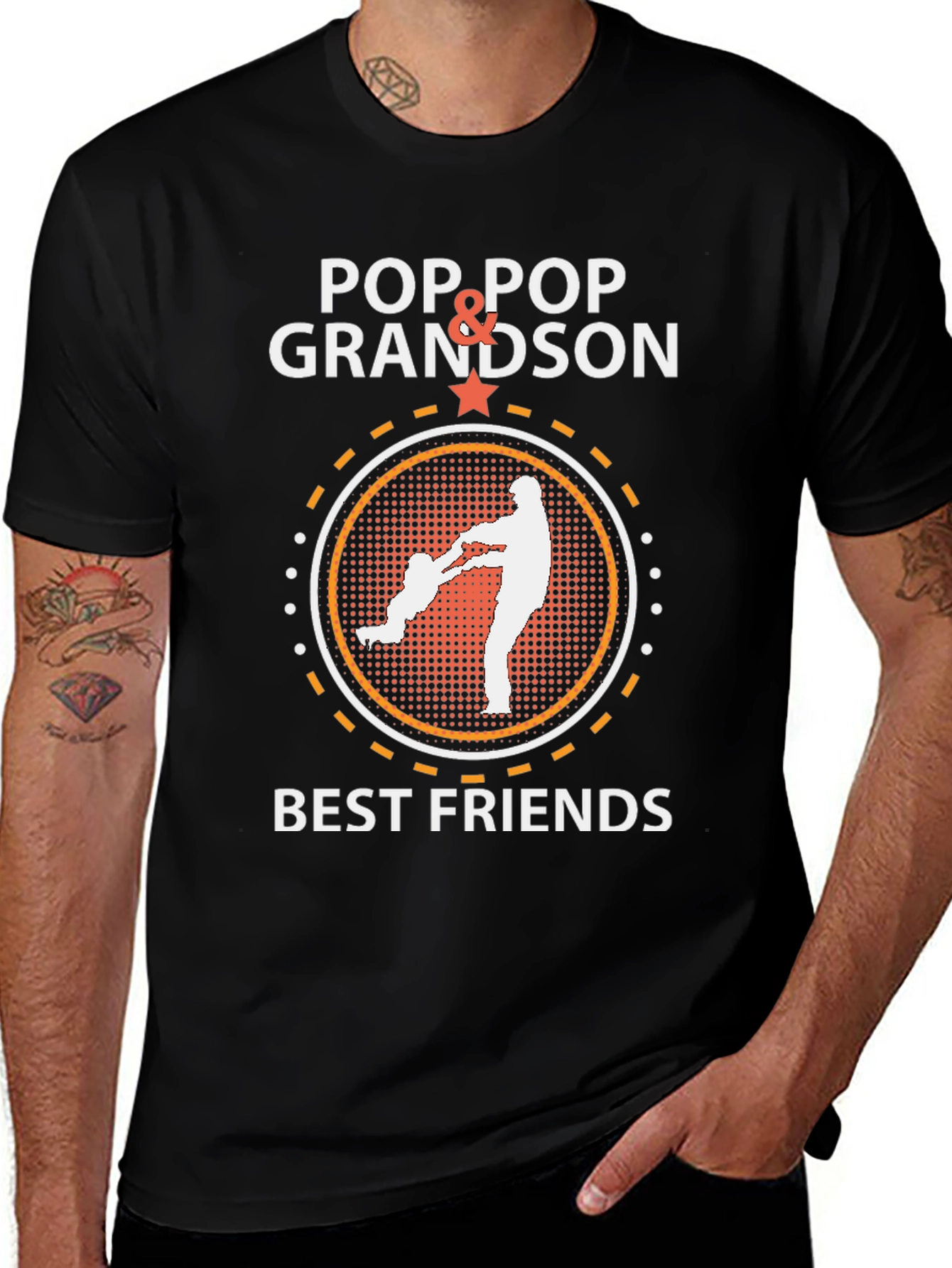 Pop Pop & Grandson Best Friends Graphic Tee