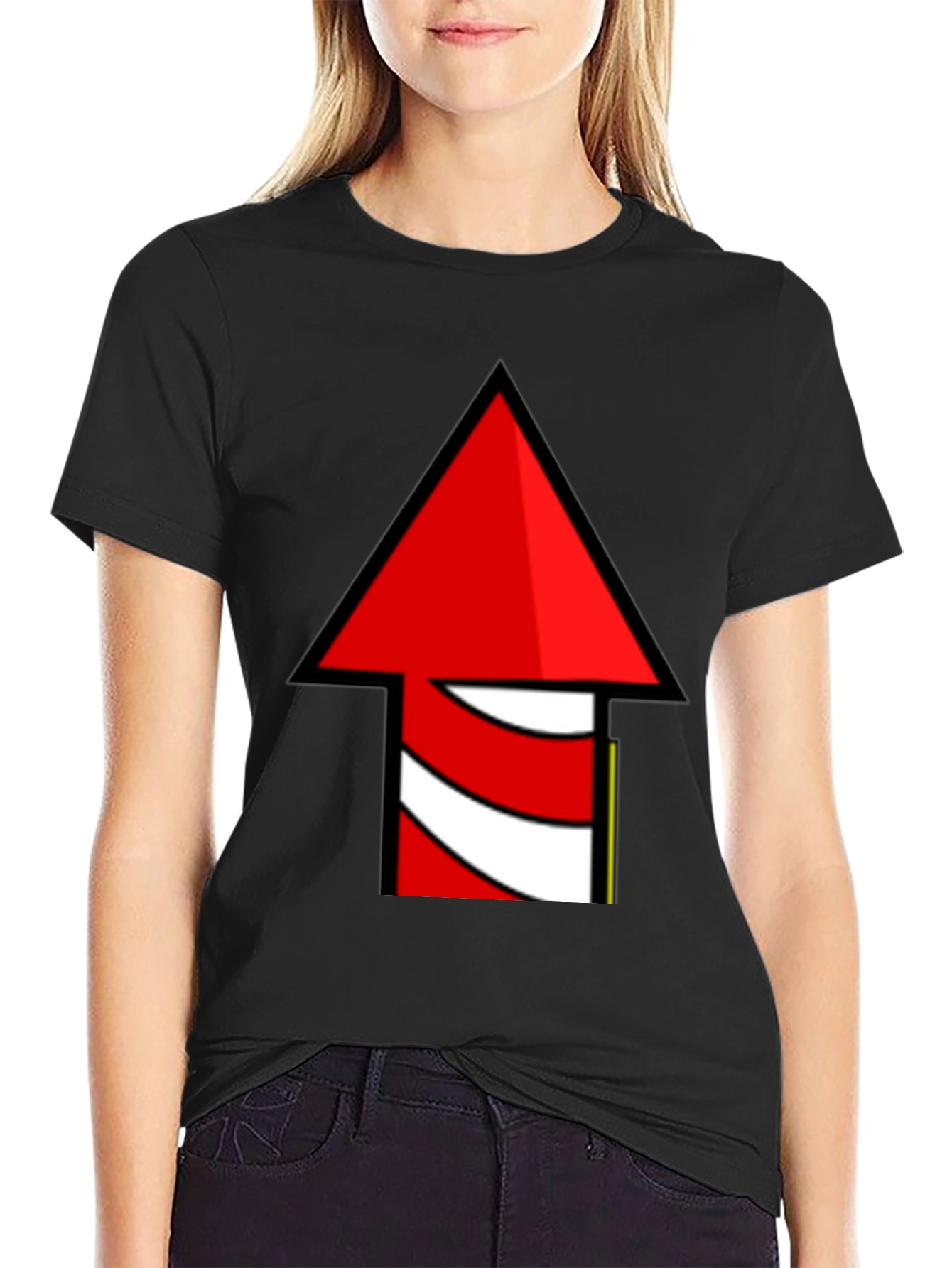 Novelty Rocket Arrow Graphic T-Shirt