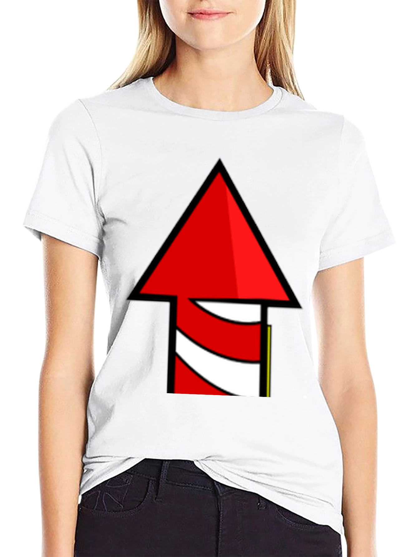 Novelty Rocket Arrow Graphic T-Shirt