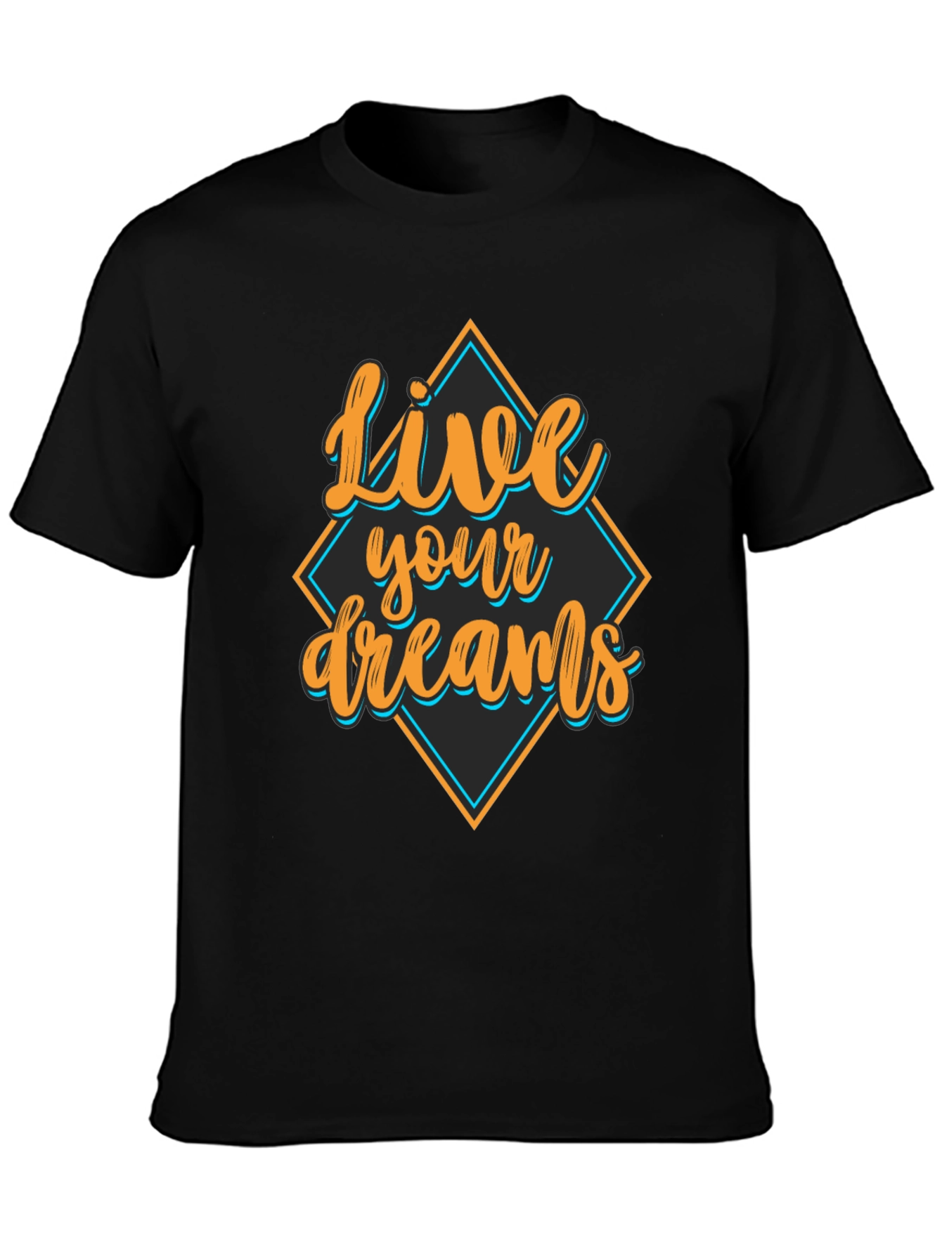 Live Your Dreams Black Graphic Tee