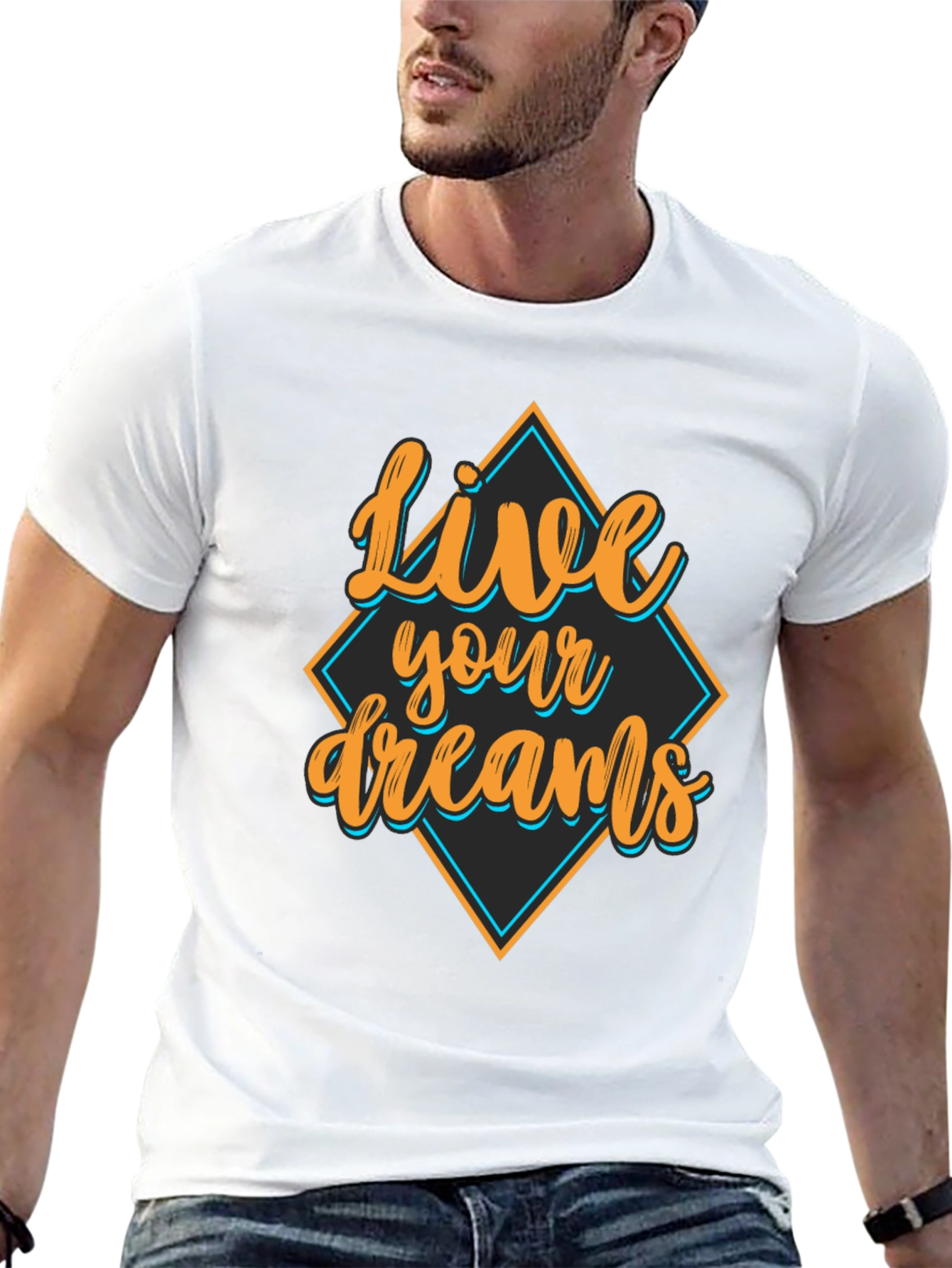 Live Your Dreams Black Graphic Tee