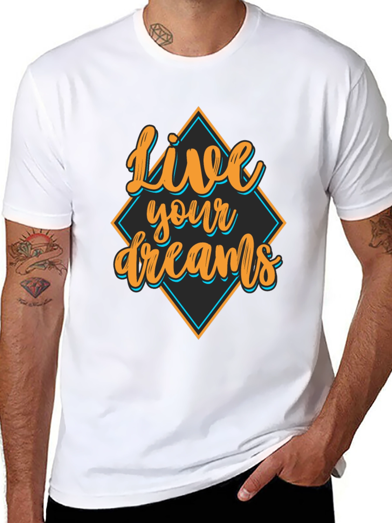 Live Your Dreams Black Graphic Tee