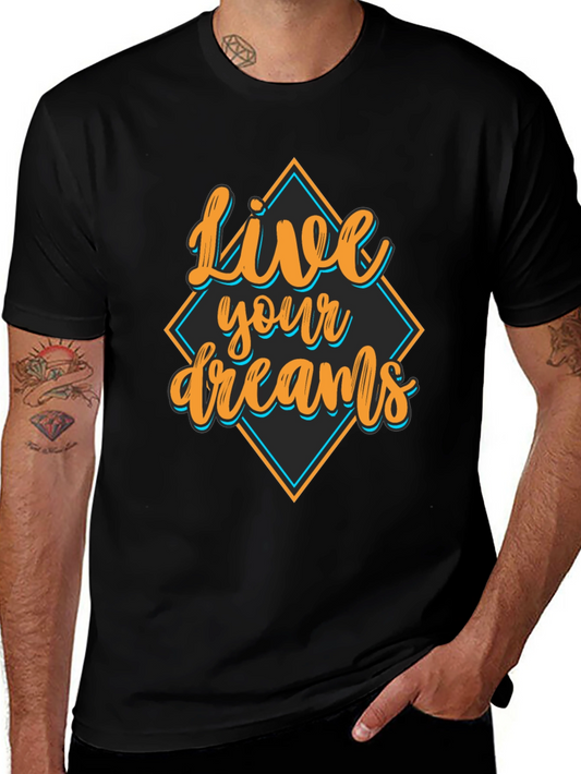 Live Your Dreams Black Graphic Tee