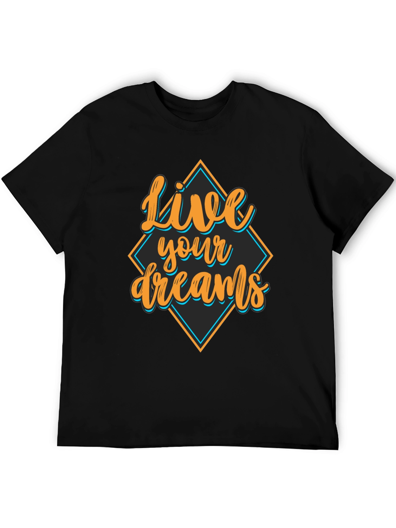 Live Your Dreams Black Graphic Tee