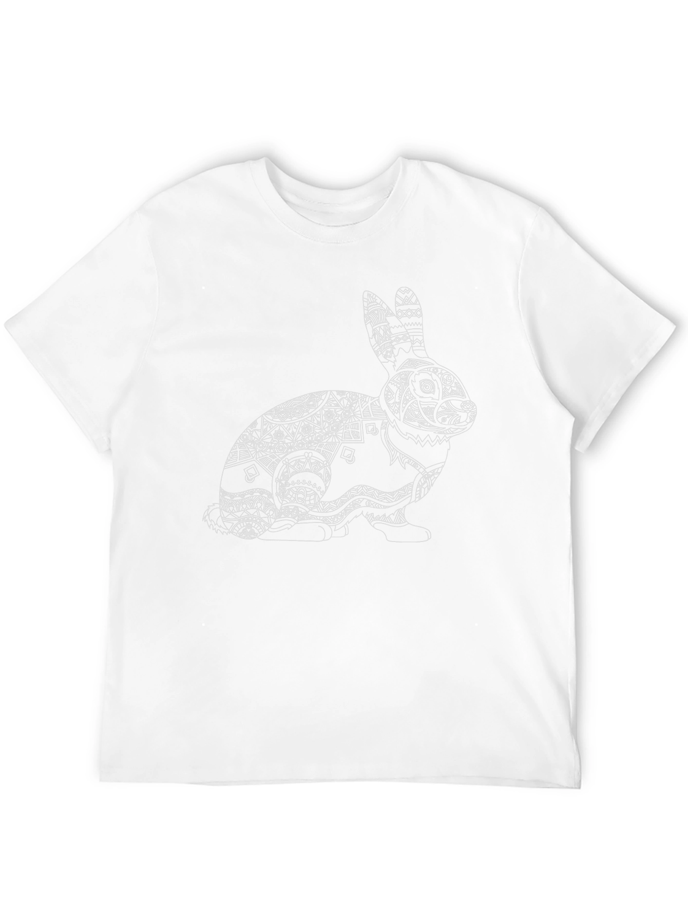 Rabbit Mandala Graphic Tee - Black