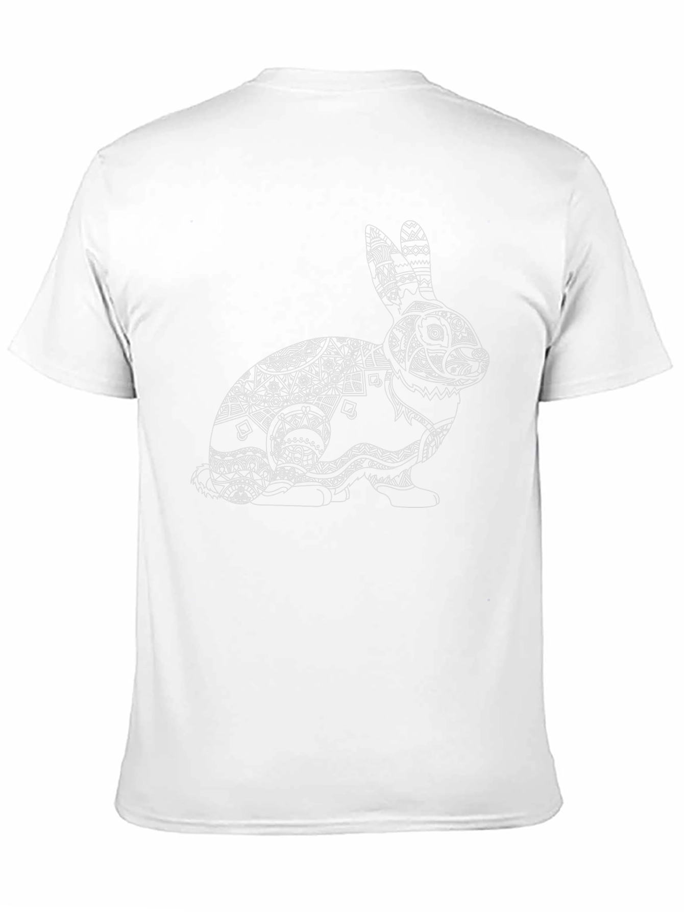 Rabbit Mandala Graphic Tee - Black