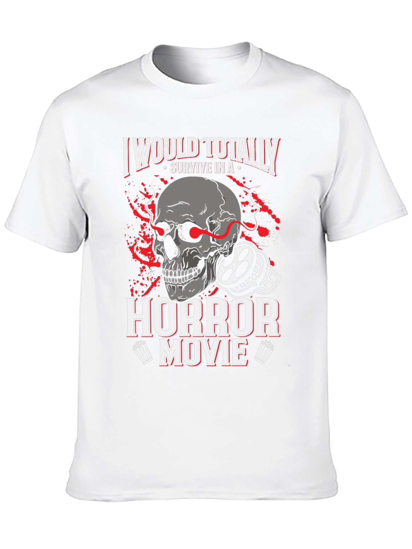 Horror Movie Fan T-Shirt - Skull Design