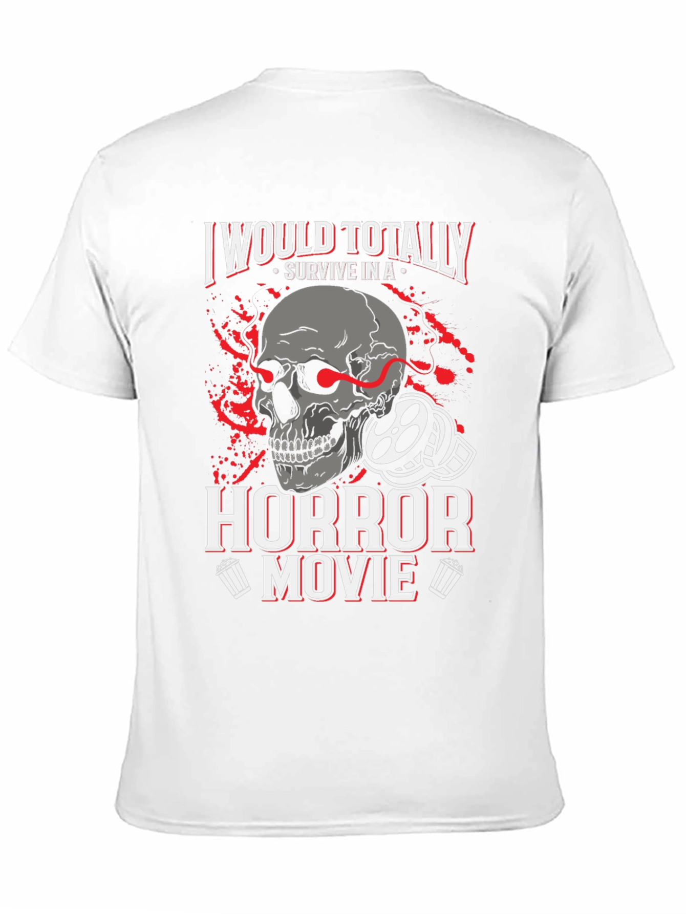 Horror Movie Fan T-Shirt - Skull Design