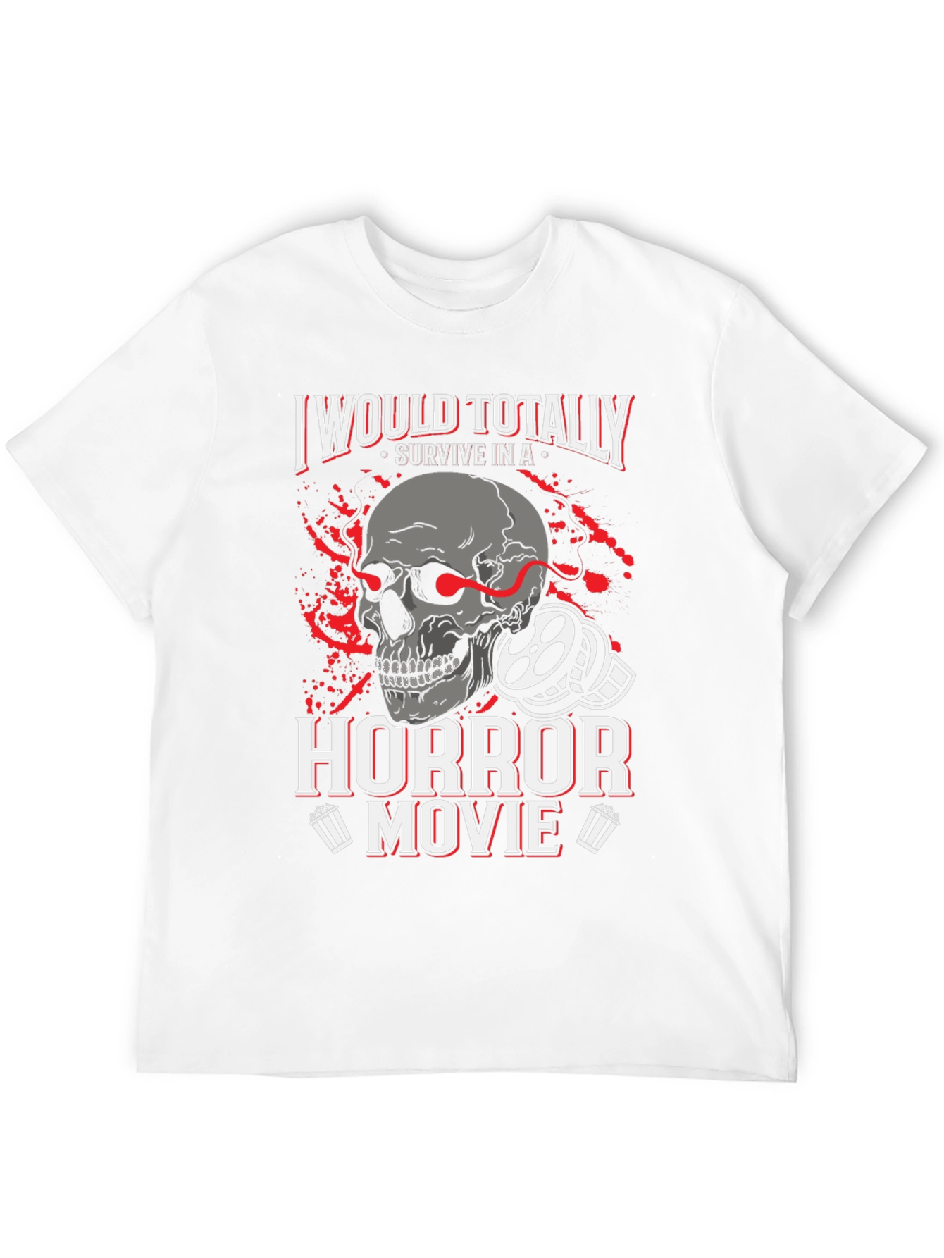 Horror Movie Fan T-Shirt - Skull Design
